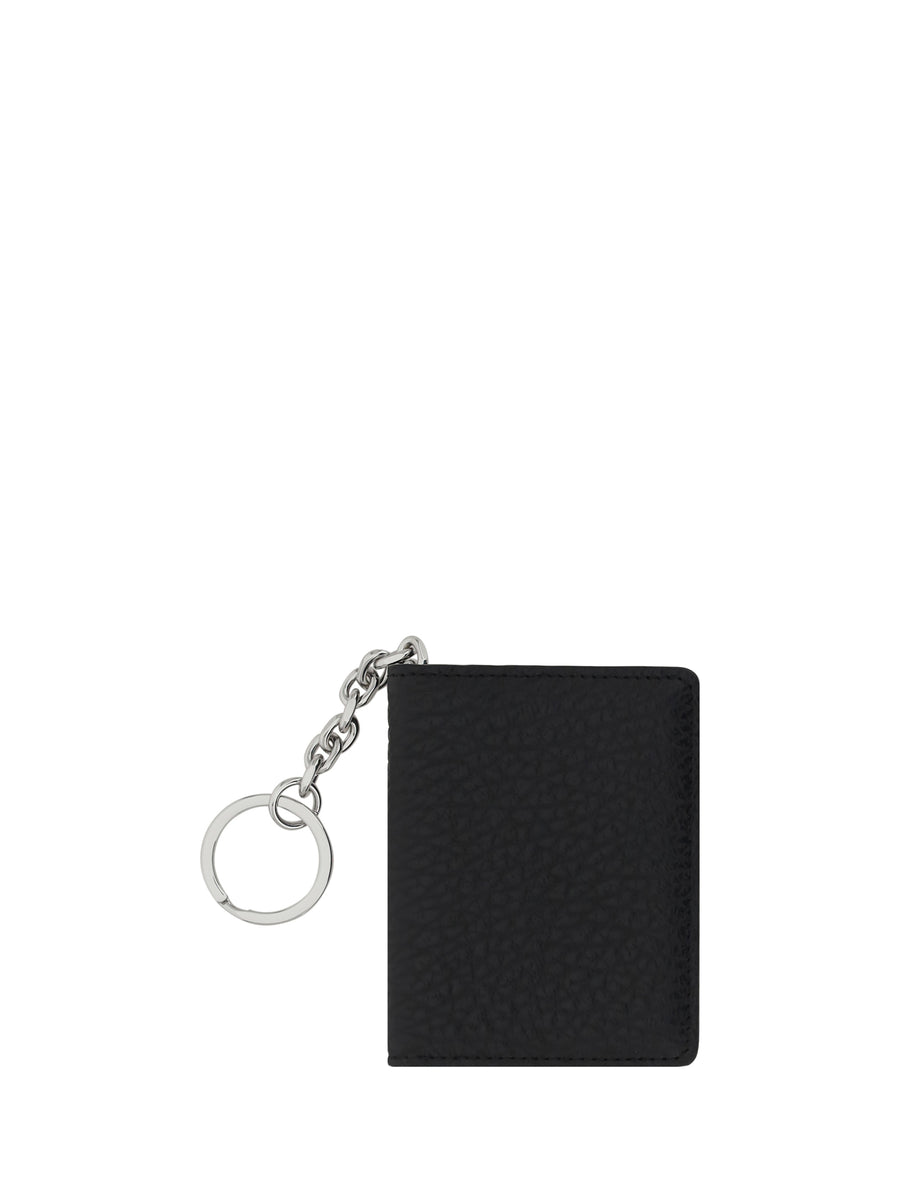 Maison Margiela 100% Calf Leather Bos Taurus card case in black