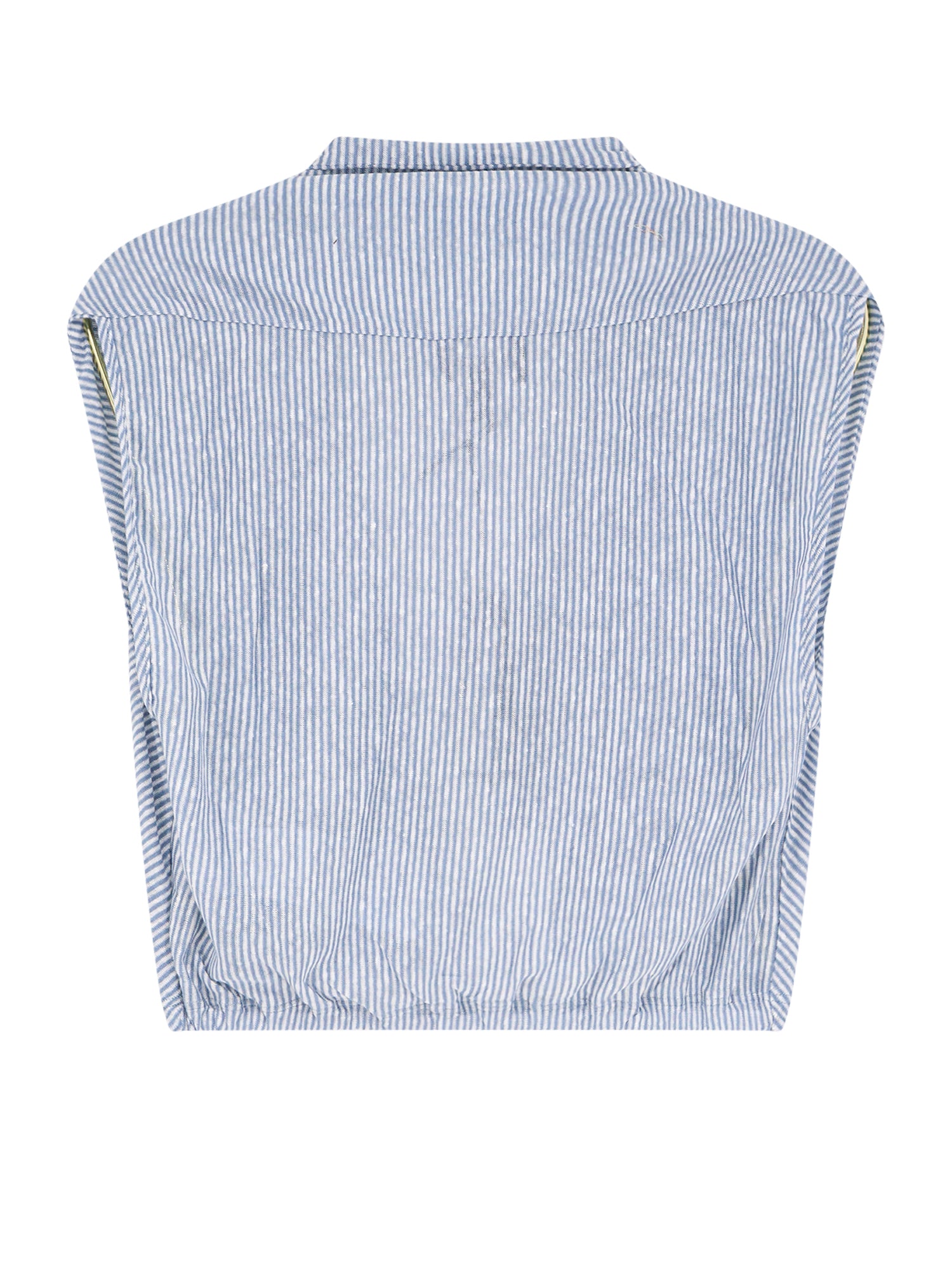Giorgio Armani T-Shirts And Polos Blue Lino Viscosa