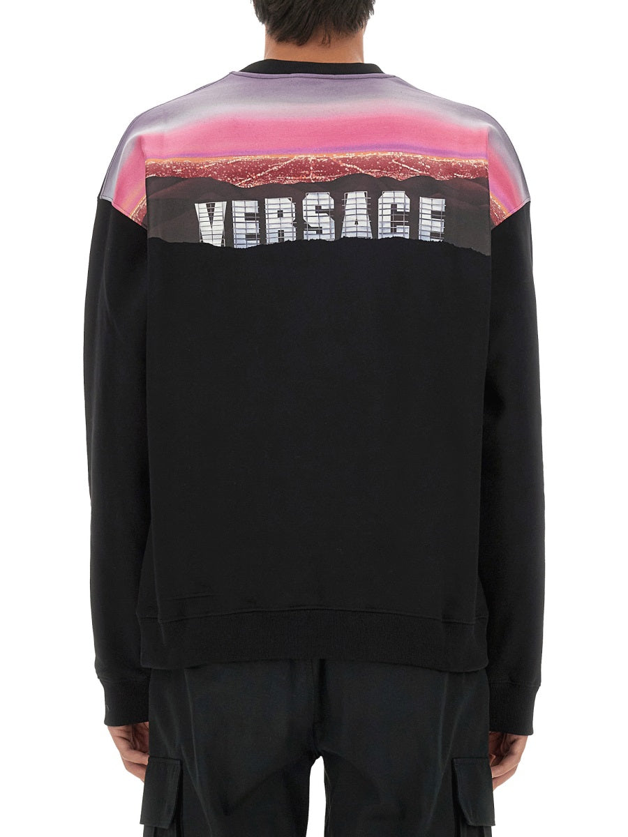 Hills Sweatshirt Black Cotton Sweatshirts
