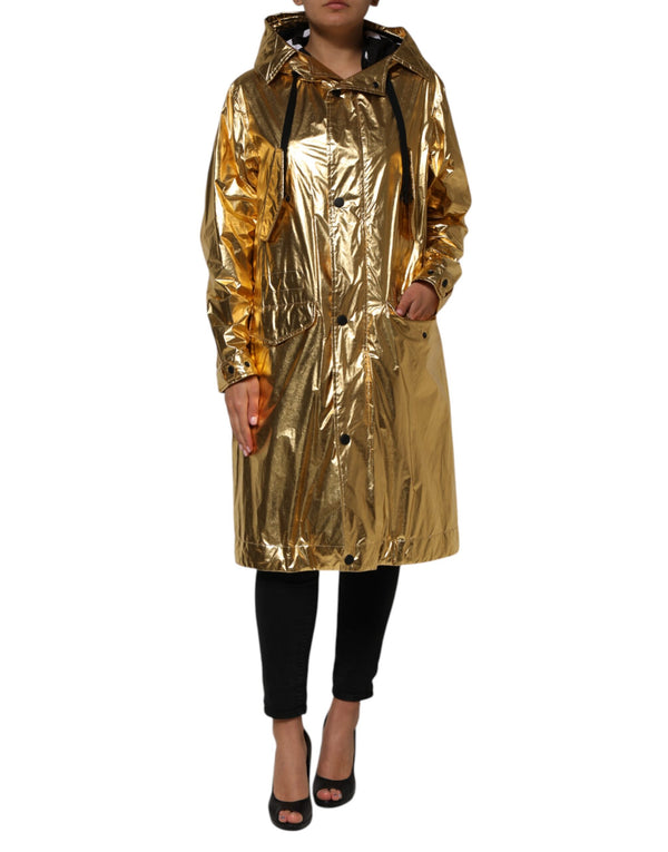 Dolce & Gabbana 66% Polyester coat in gold