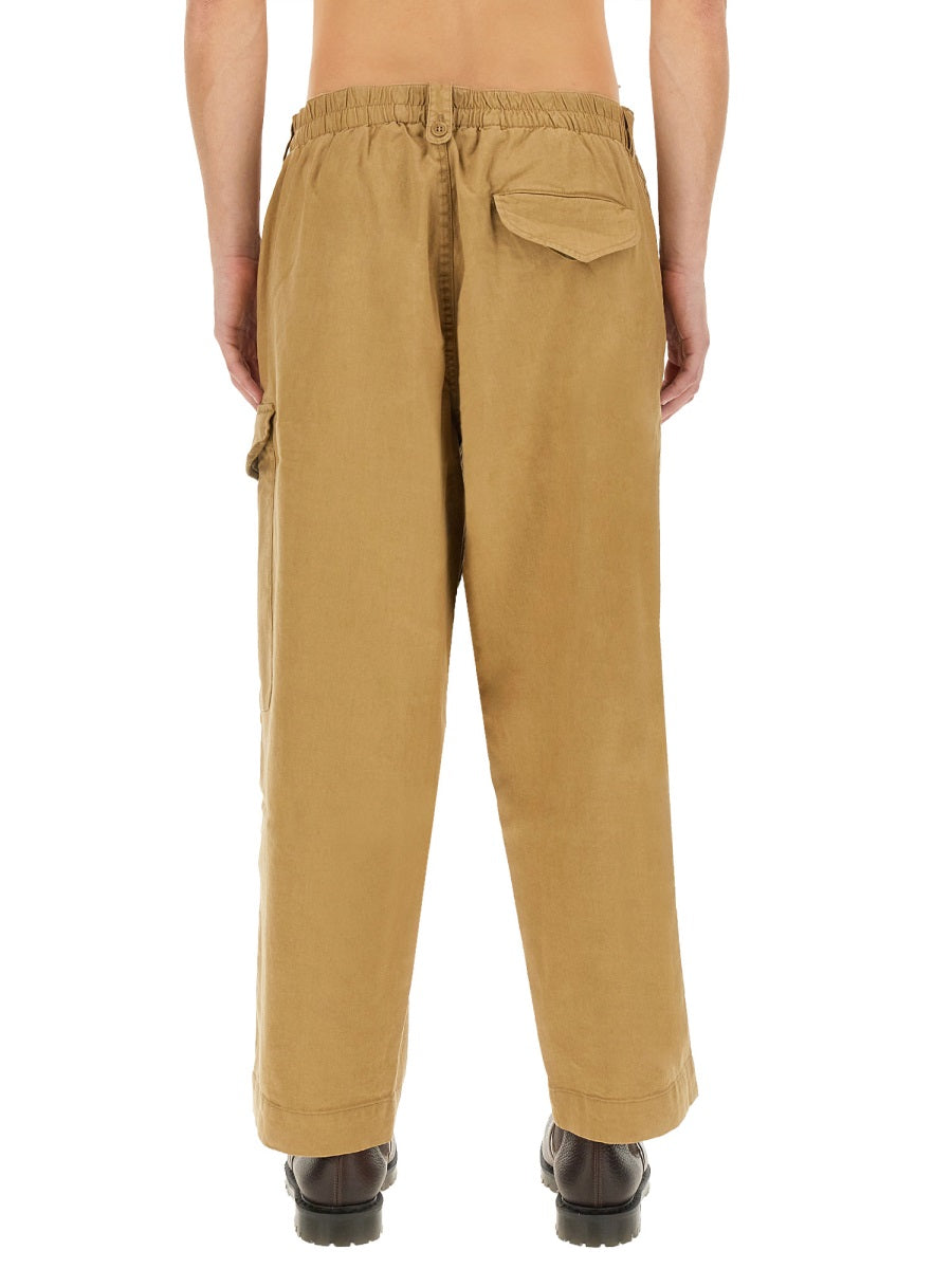 Beige Military Pants Linen Trousers