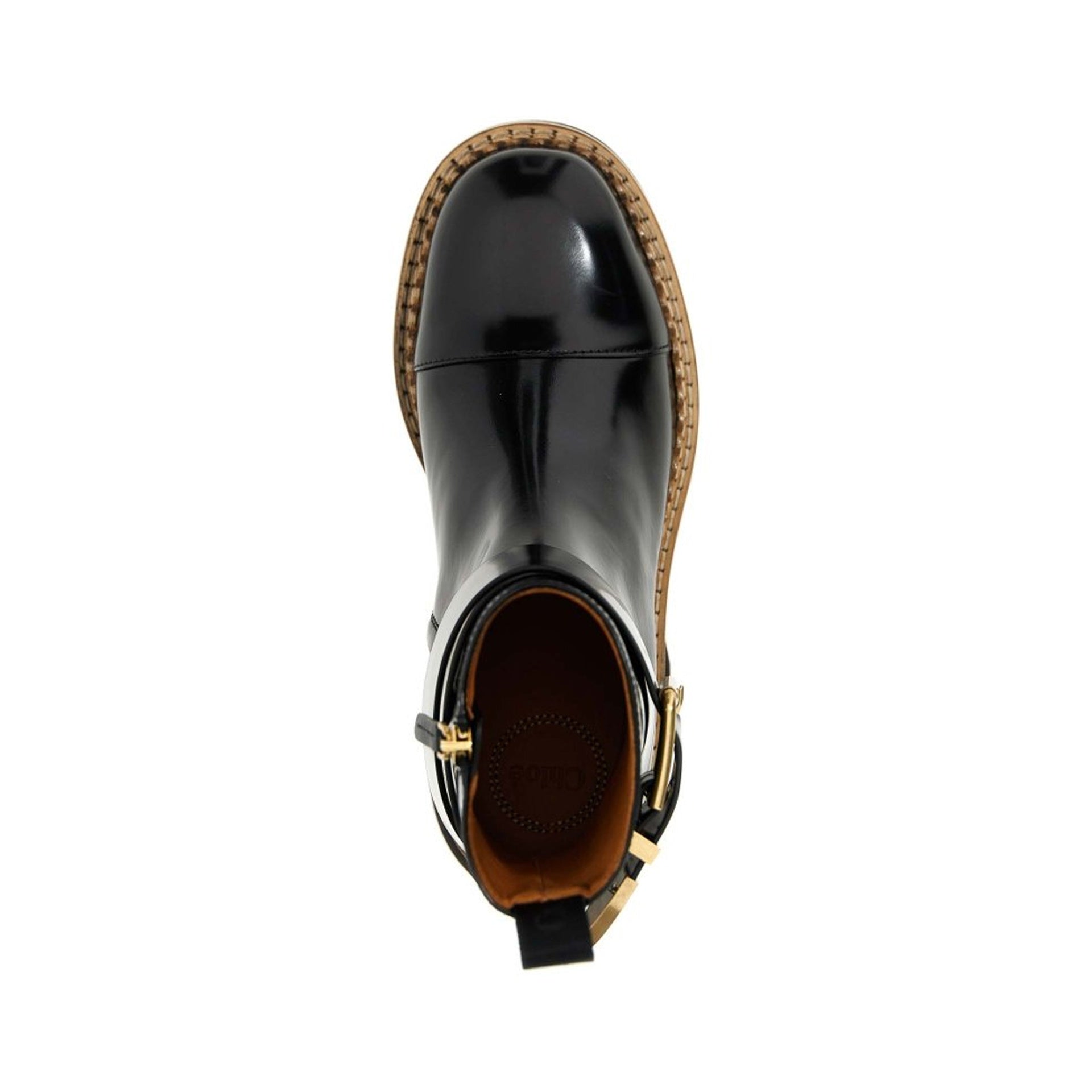 Chloé Owena Leather Boots Black Calf