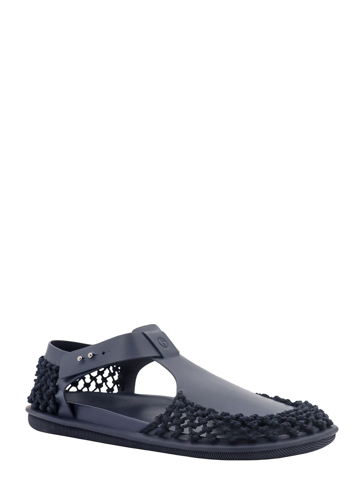 Giorgio Armani Sandals Black Pelle - Cotone