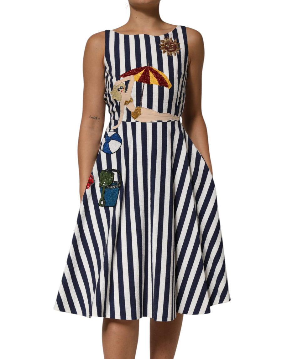 Dolce & Gabbana 99% Cotton dress in navy