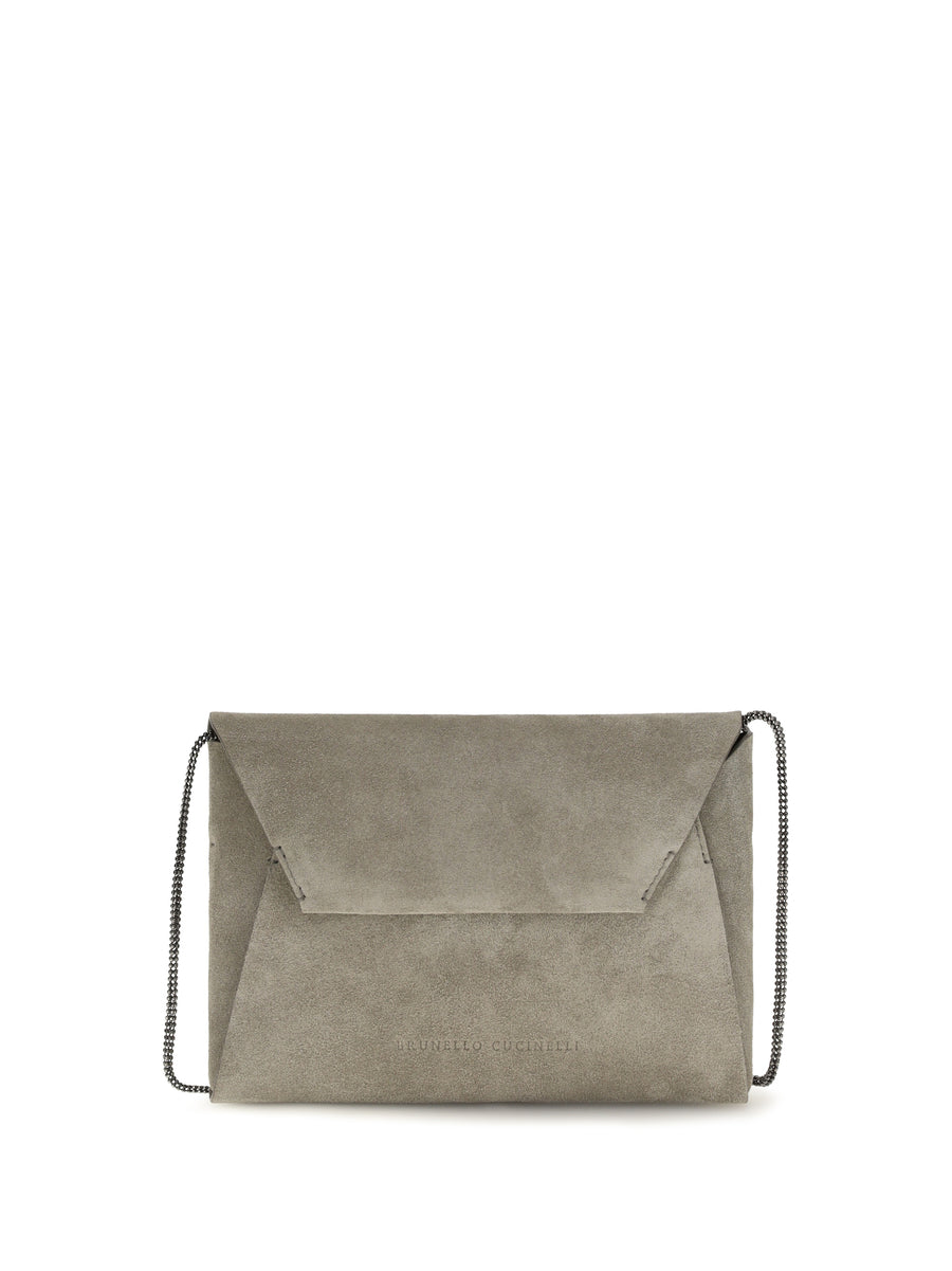 Brunello Cucinelli 100% calf leather Bos Taurus clutch in beige