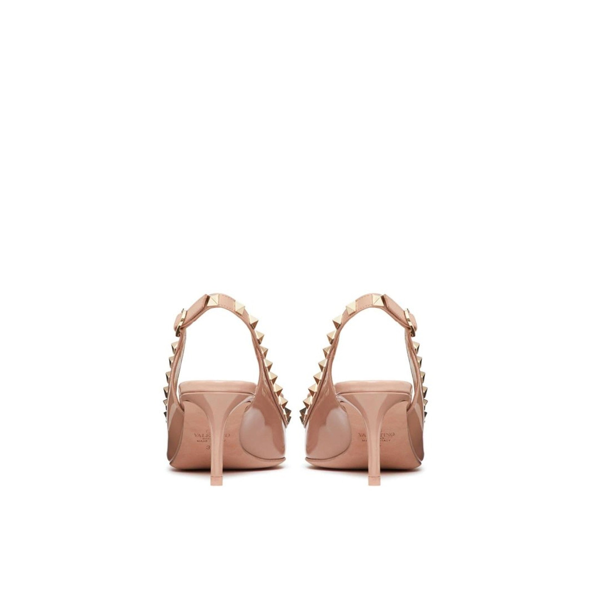 Garavani Leather Slingback Pumps Beige Calf