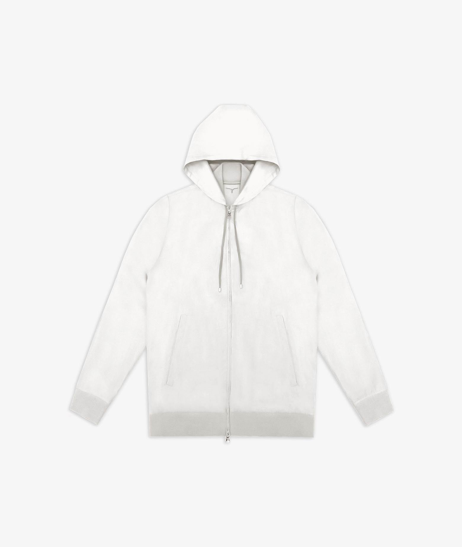 Linen Hoodie Korfu White Sportwear Blouson