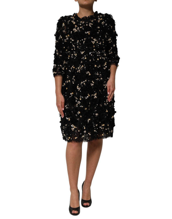 Dolce & Gabbana 45% Viscose shift dress in black