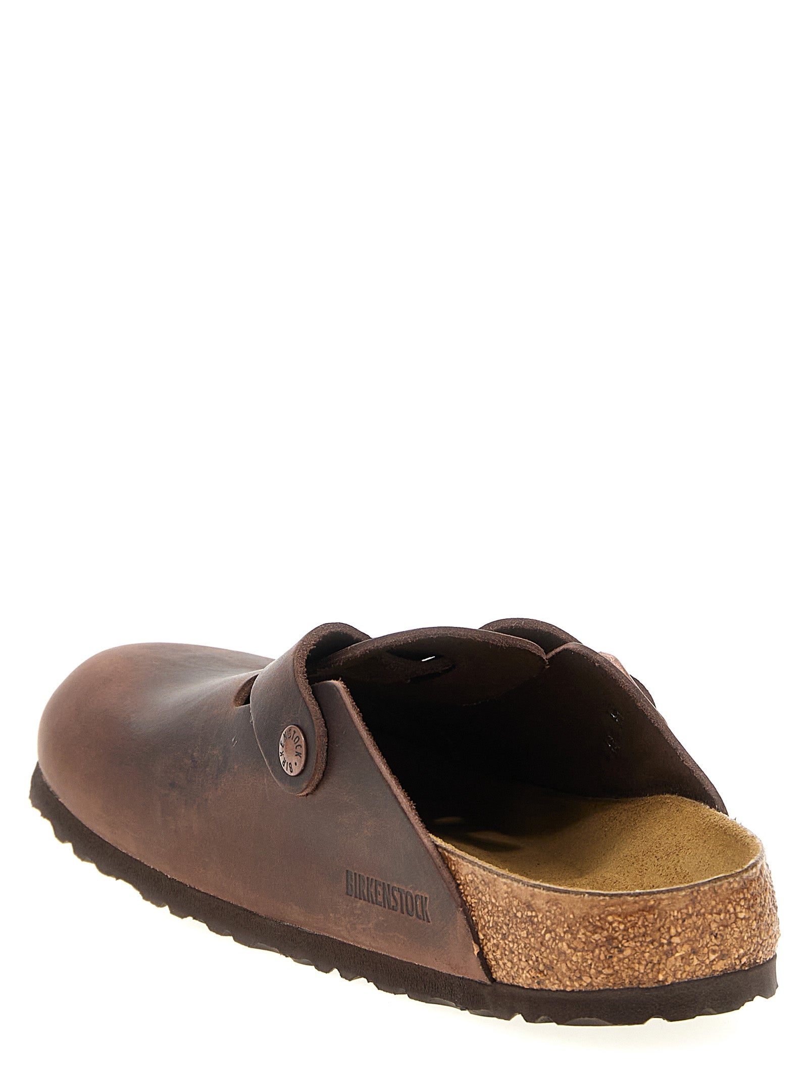 Boston sabots Brown Calfskin Leather Flat Shoes