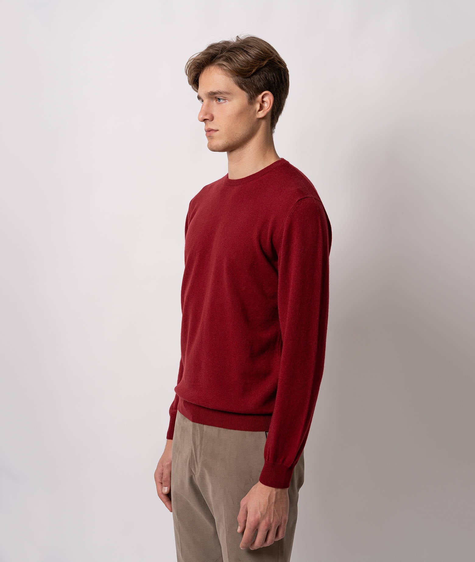 Crewneck Cashmere Sweater Ottawa Blue Basic Light Kintwear