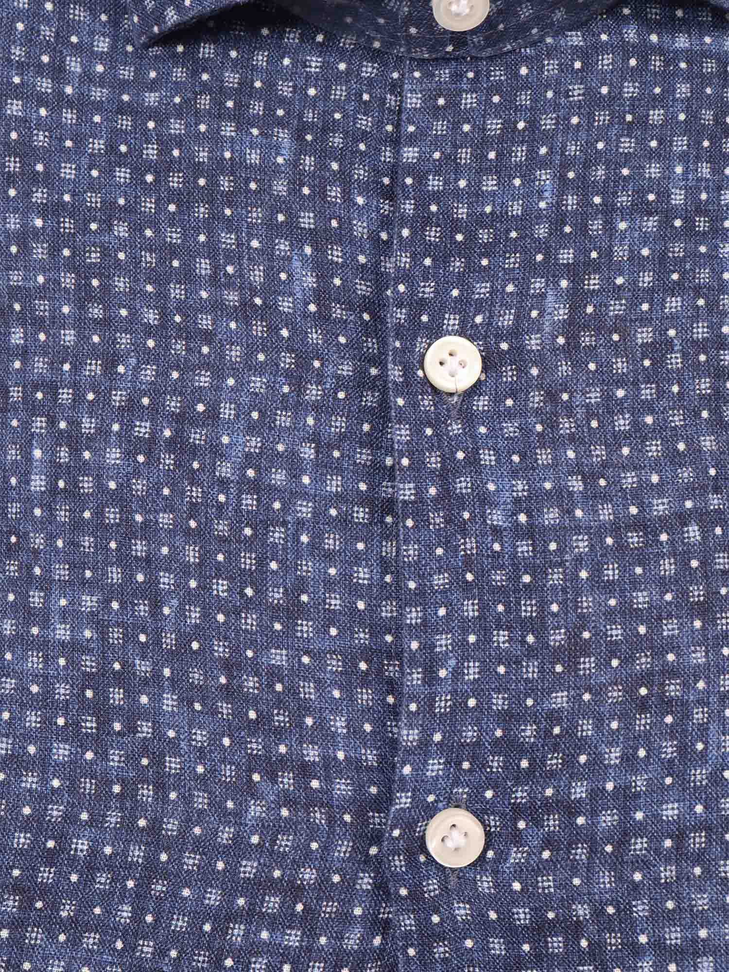 Mens Shirt Blue Cotton
