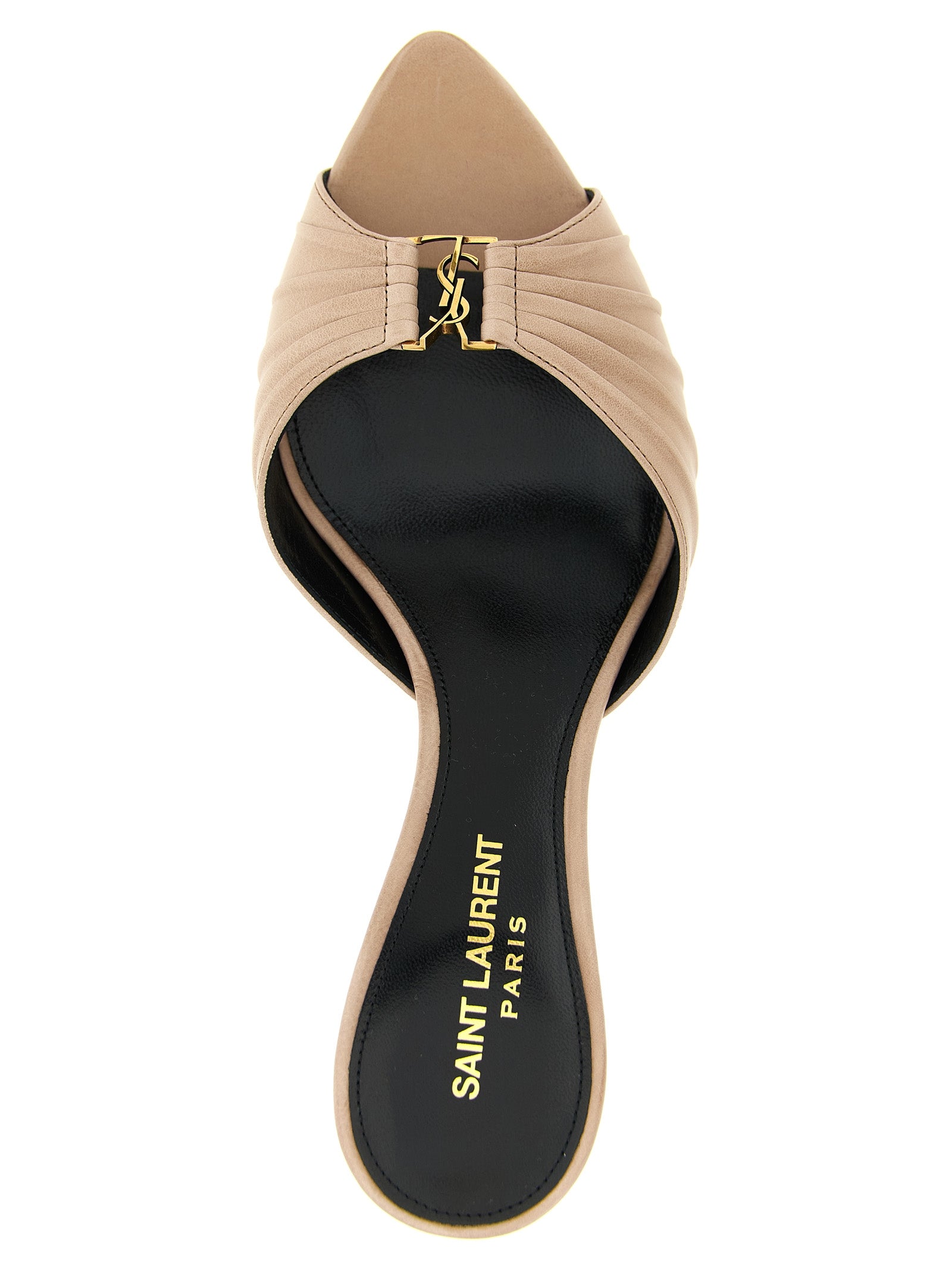 Babylone Mules Pink Calfskin Leather (bos Taurus) Sandal