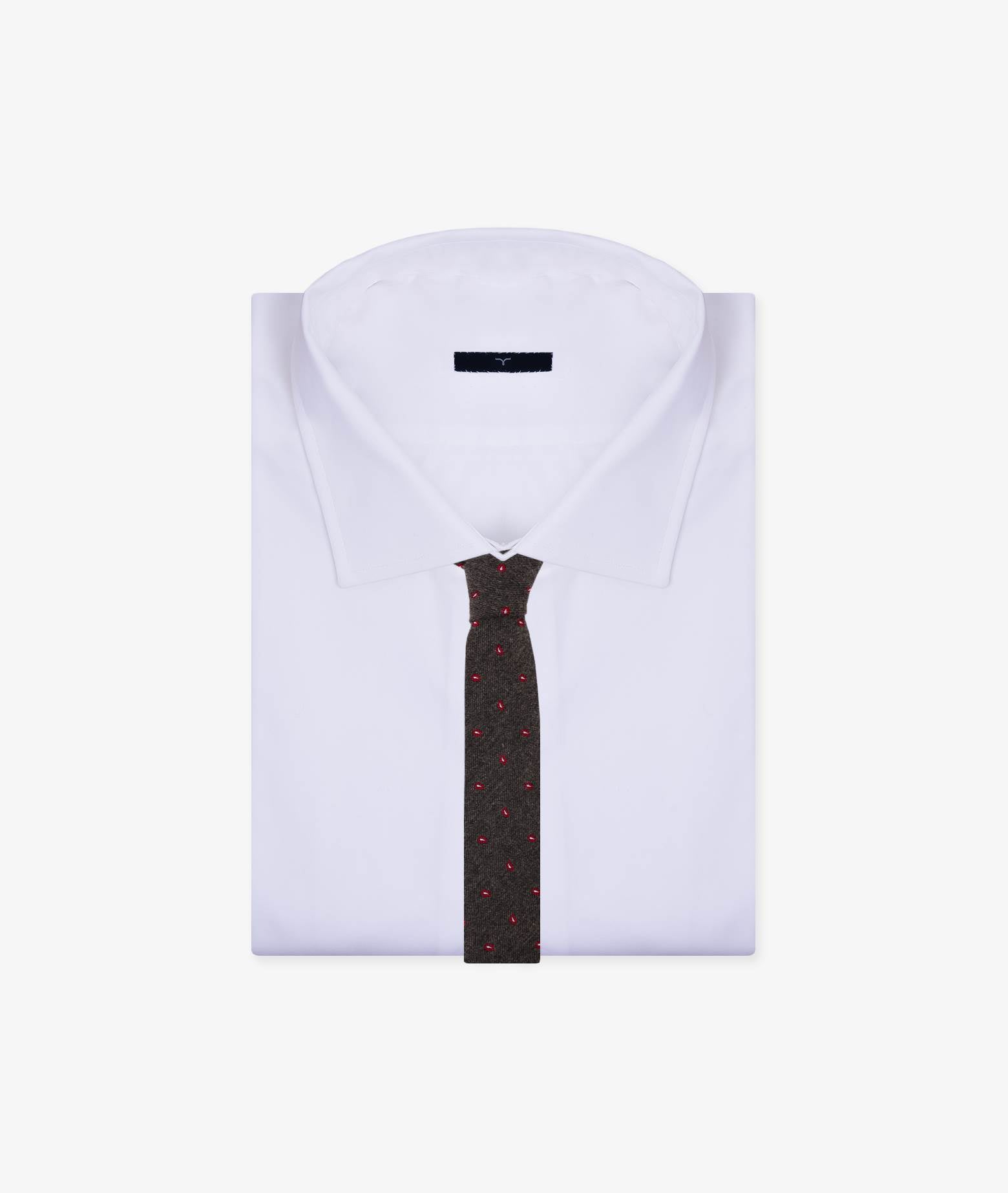 Jacquard Tie Grey Paisley Pattern