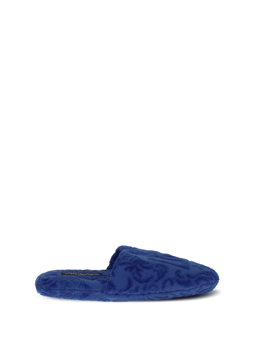 Dolce & Gabbana TCF014TCAGM 100% Cotton slippers in blue