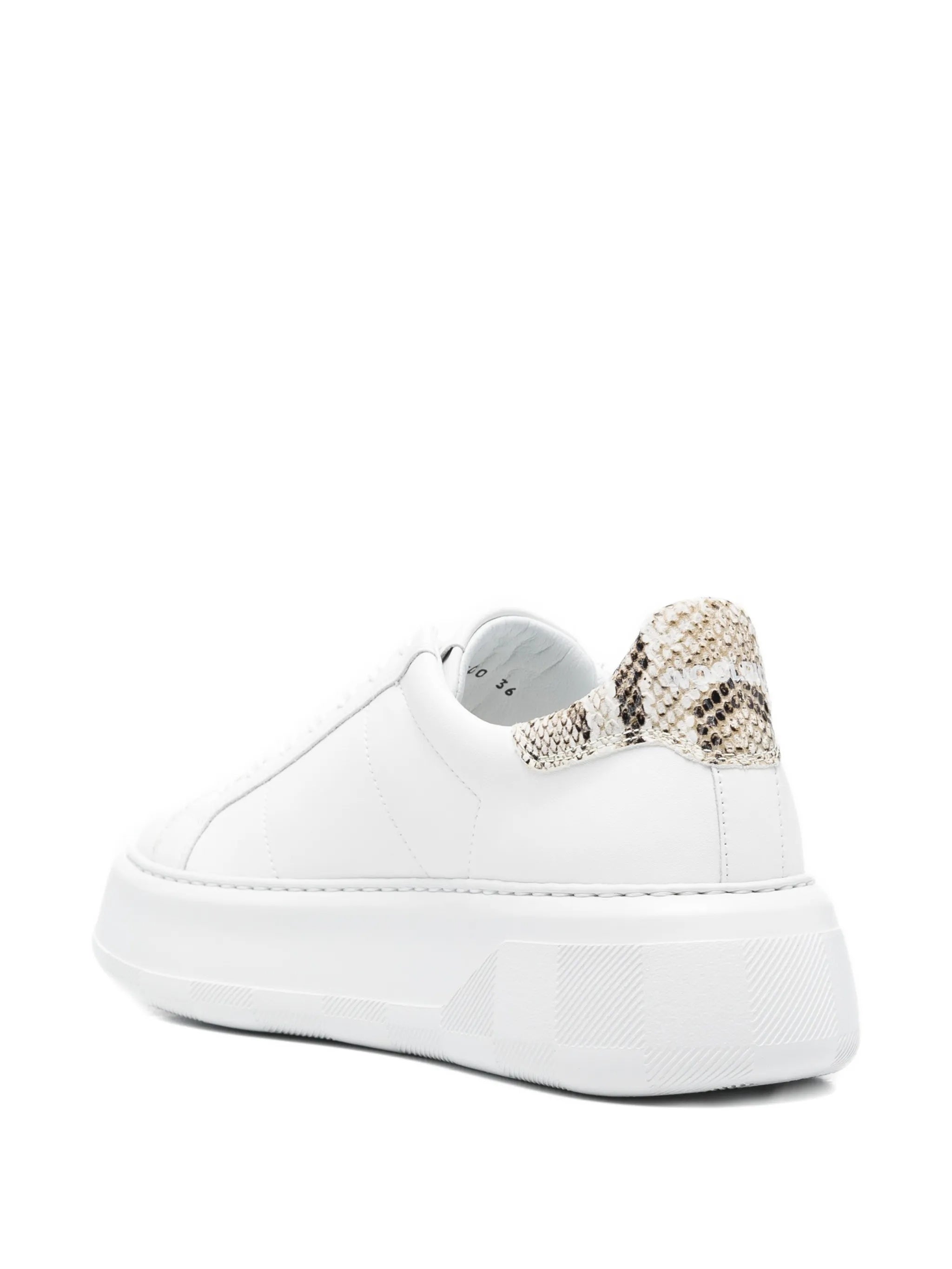 Chunky Court Calf Pitone White Leather | Calzature