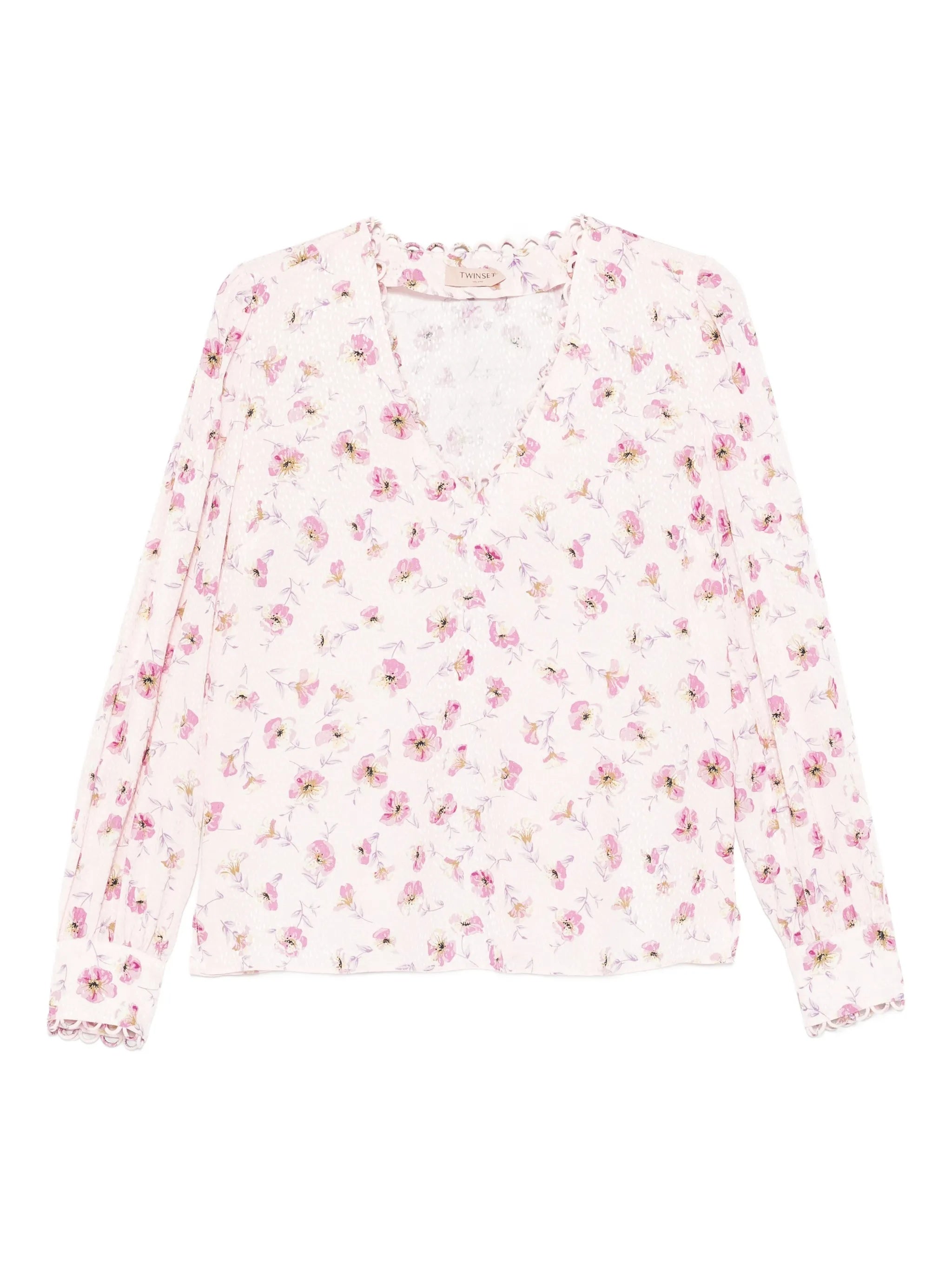 Blusa Stampa Fiore Pink & Purple Top