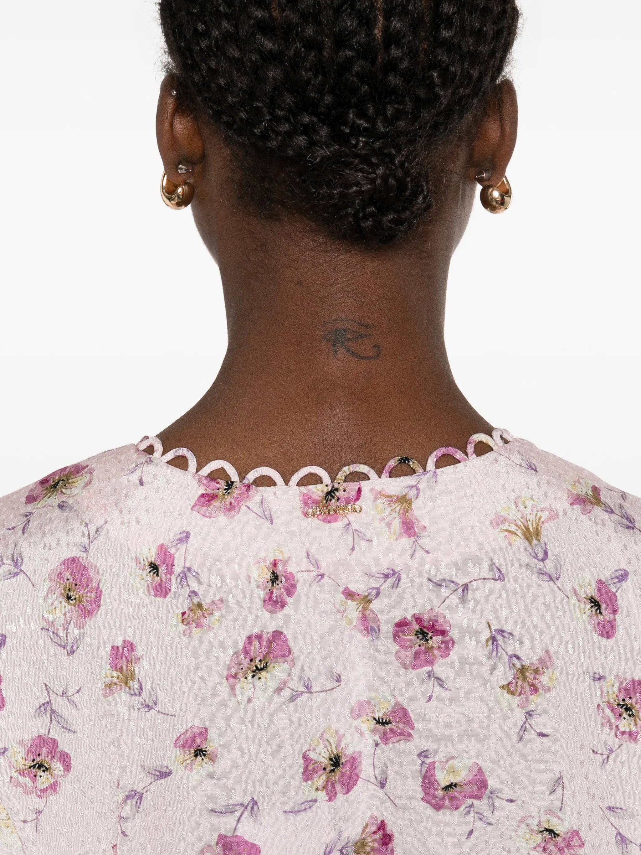 Blusa Stampa Fiore Pink & Purple Top