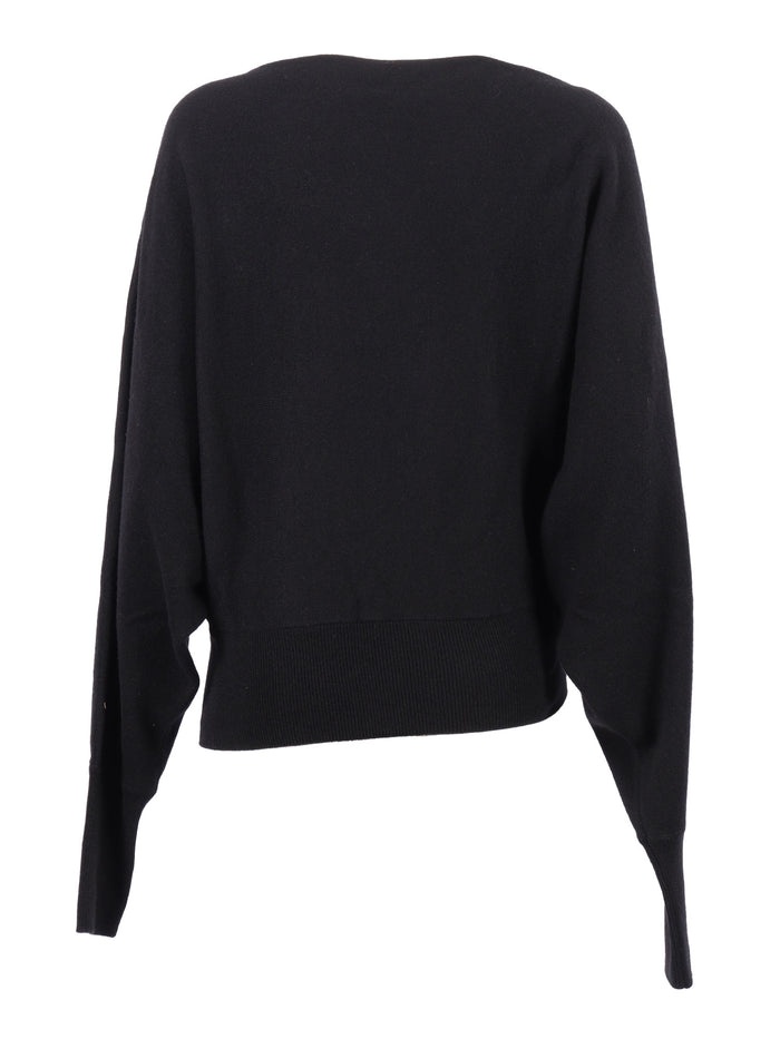 Sweater Black Virgin Wool Silk Cashmere Crewneck
