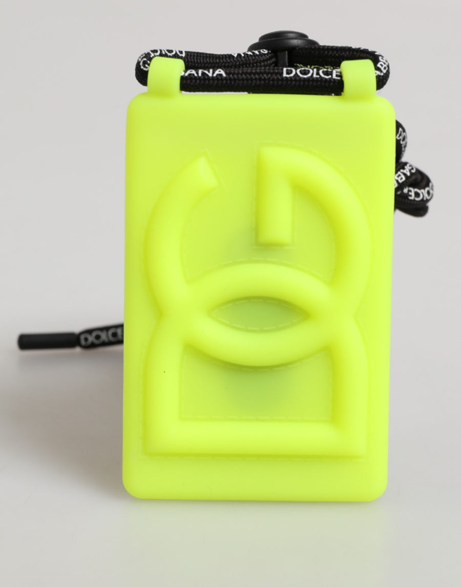 Dolce & Gabbana Rubber badge holder in yellow
