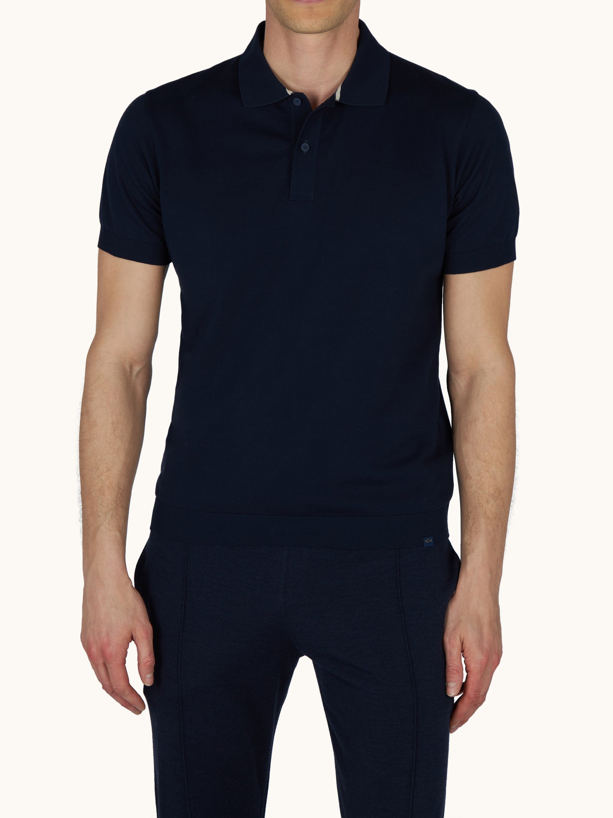 Polo Bottoni Cotone Blue