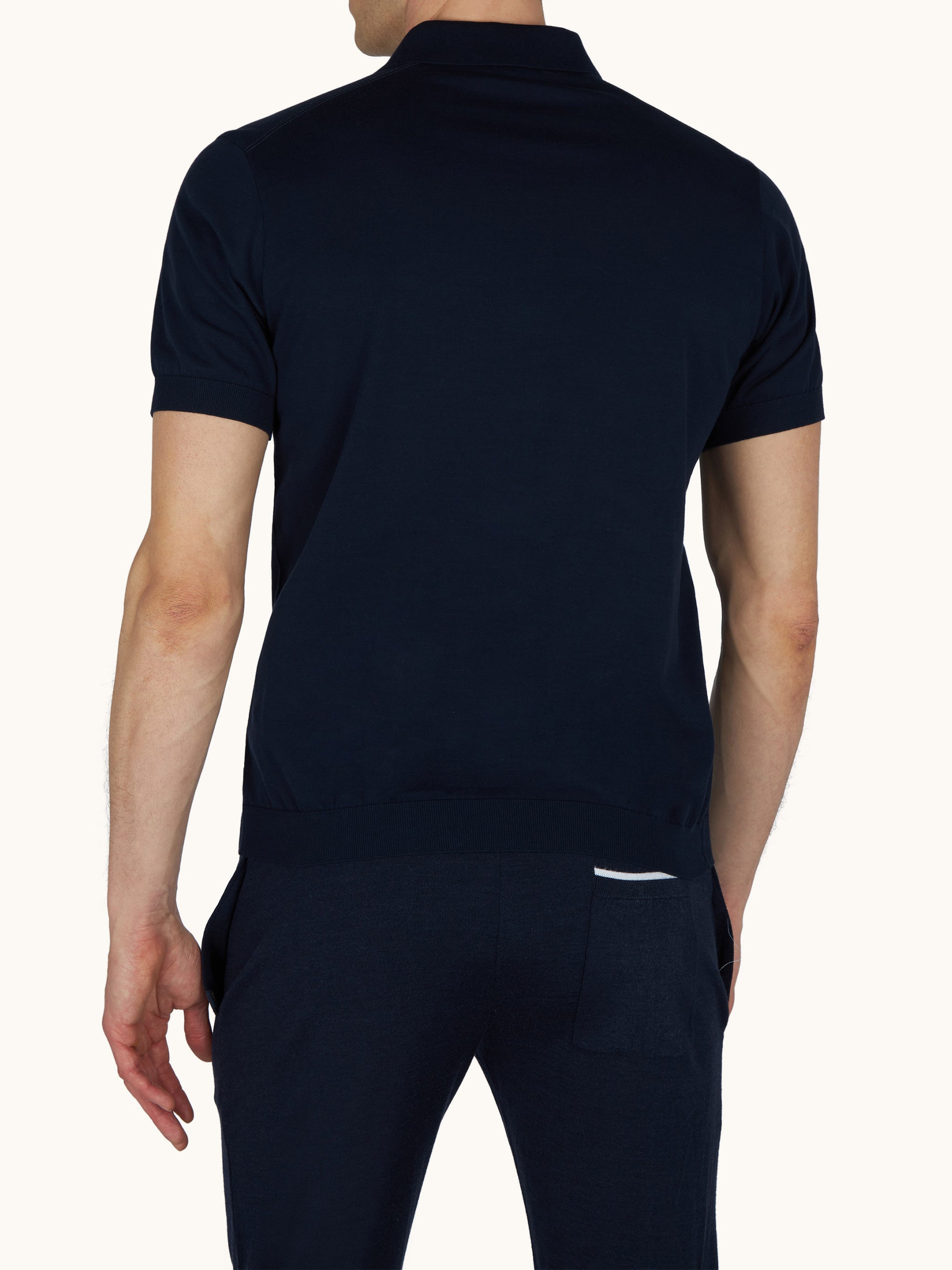 Polo Bottoni Cotone Blue