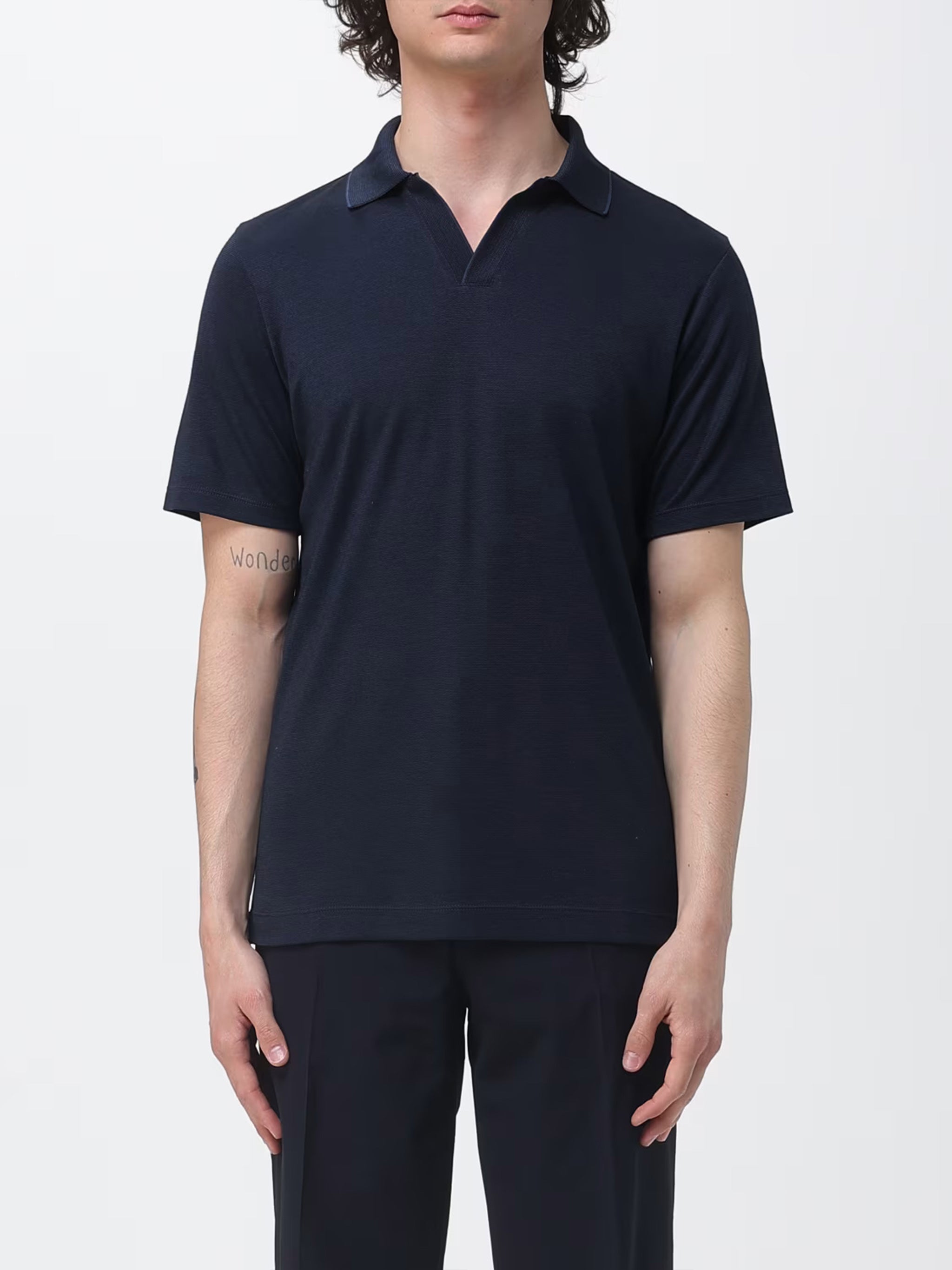 Polo Cotone Lyocell Blue
