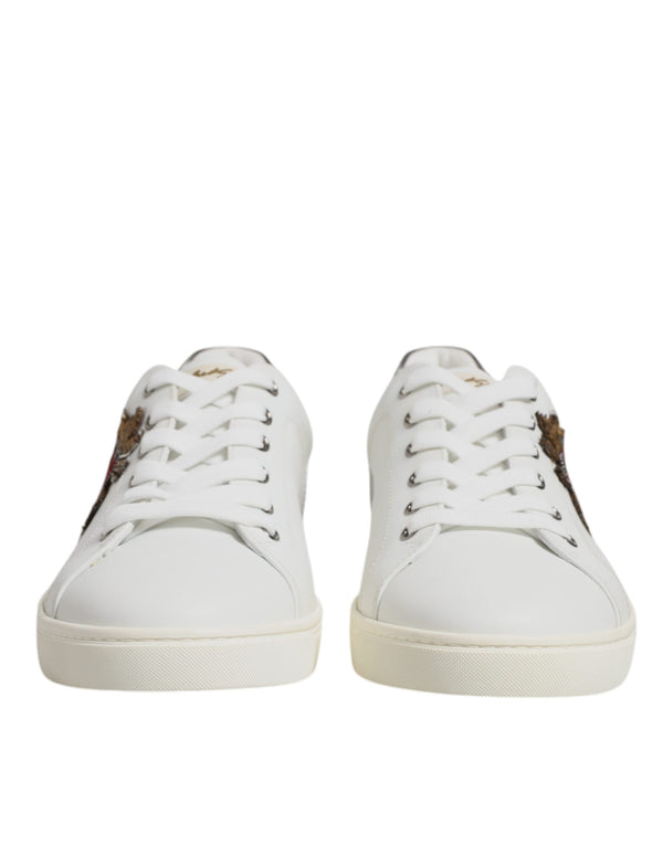 Dolce & Gabbana 100% Calf Leather low top sneaker in white
