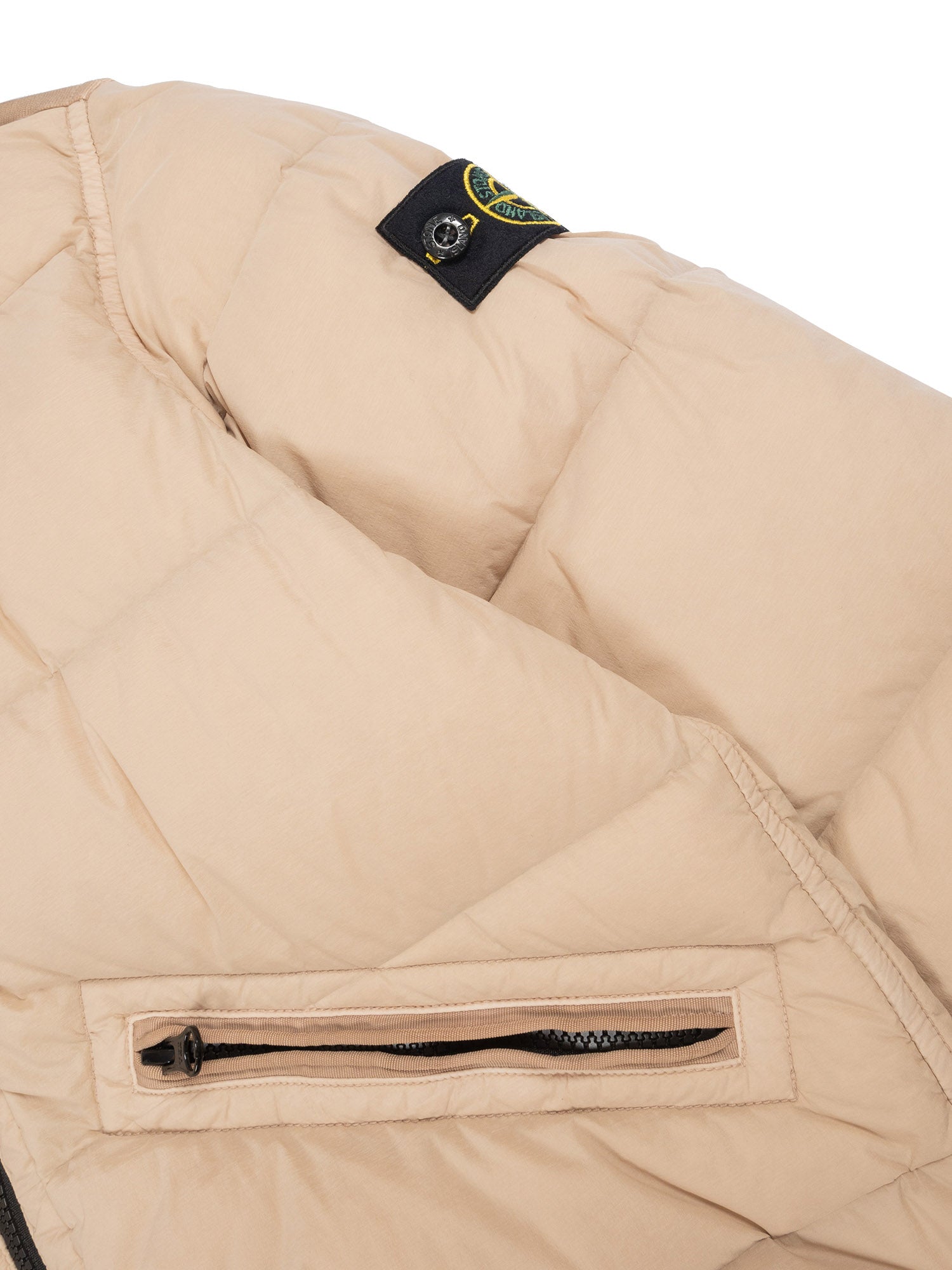 Down Jacket Beige Short Puffer