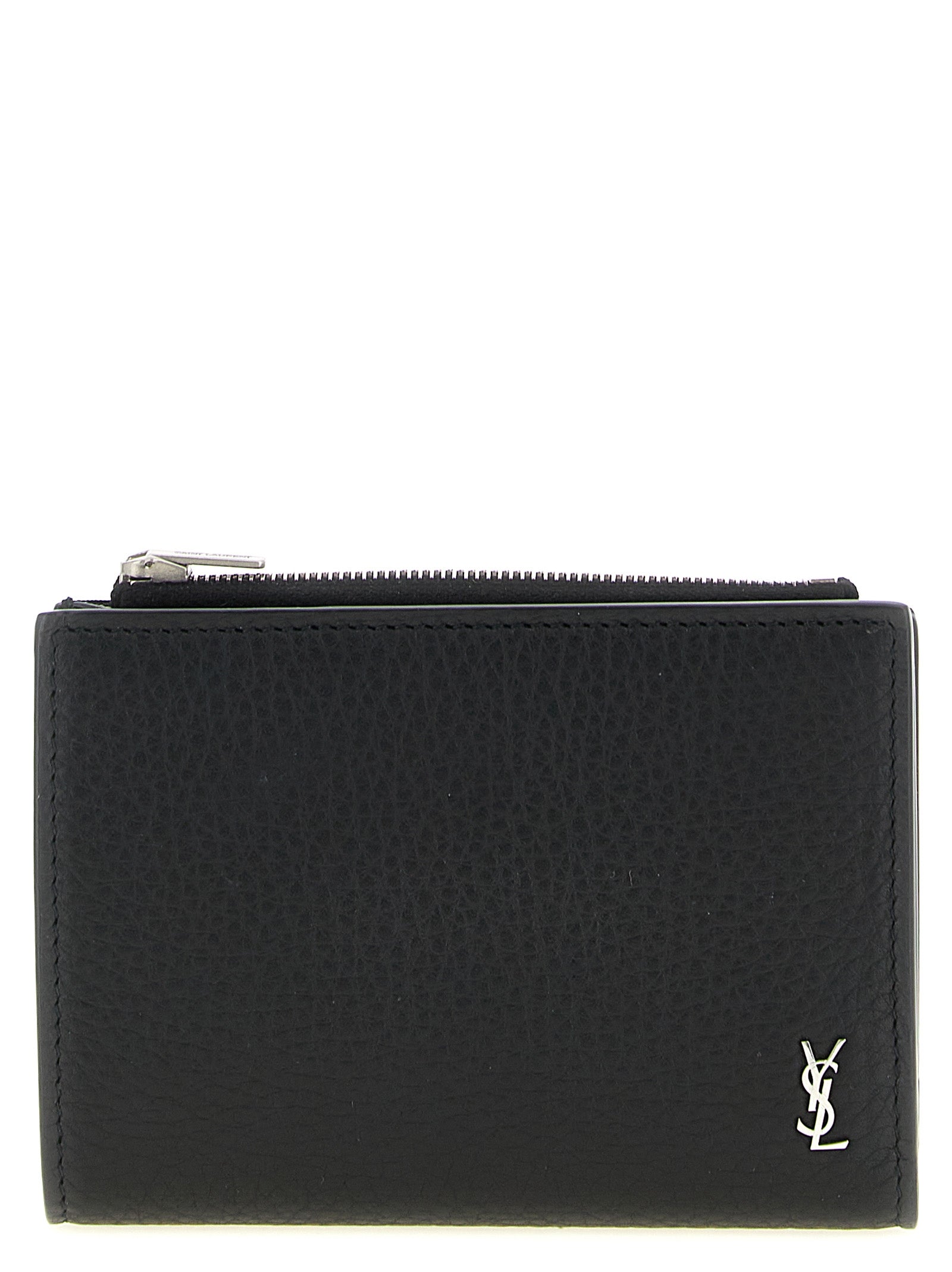 Tiny Cassandre wallet Black Calfskin Leather (bos Taurus) Wallets, Card Holders