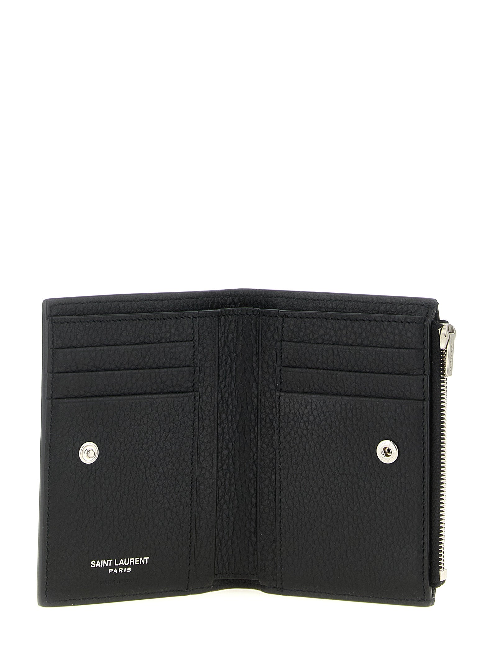 Tiny Cassandre wallet Black Calfskin Leather (bos Taurus) Wallets, Card Holders