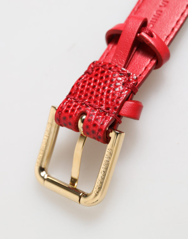 Dolce & Gabbana 100% Calf Leather belt in red