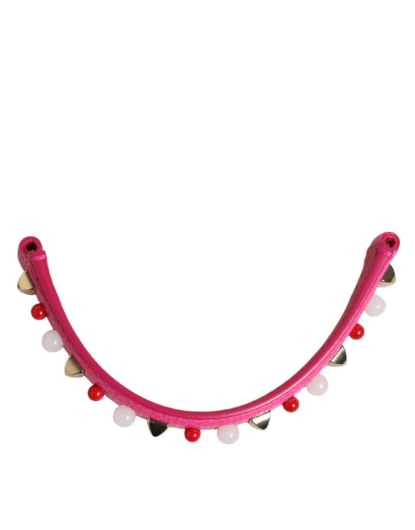Dolce & Gabbana 100% Calf Leather shoulder bag strap in pink