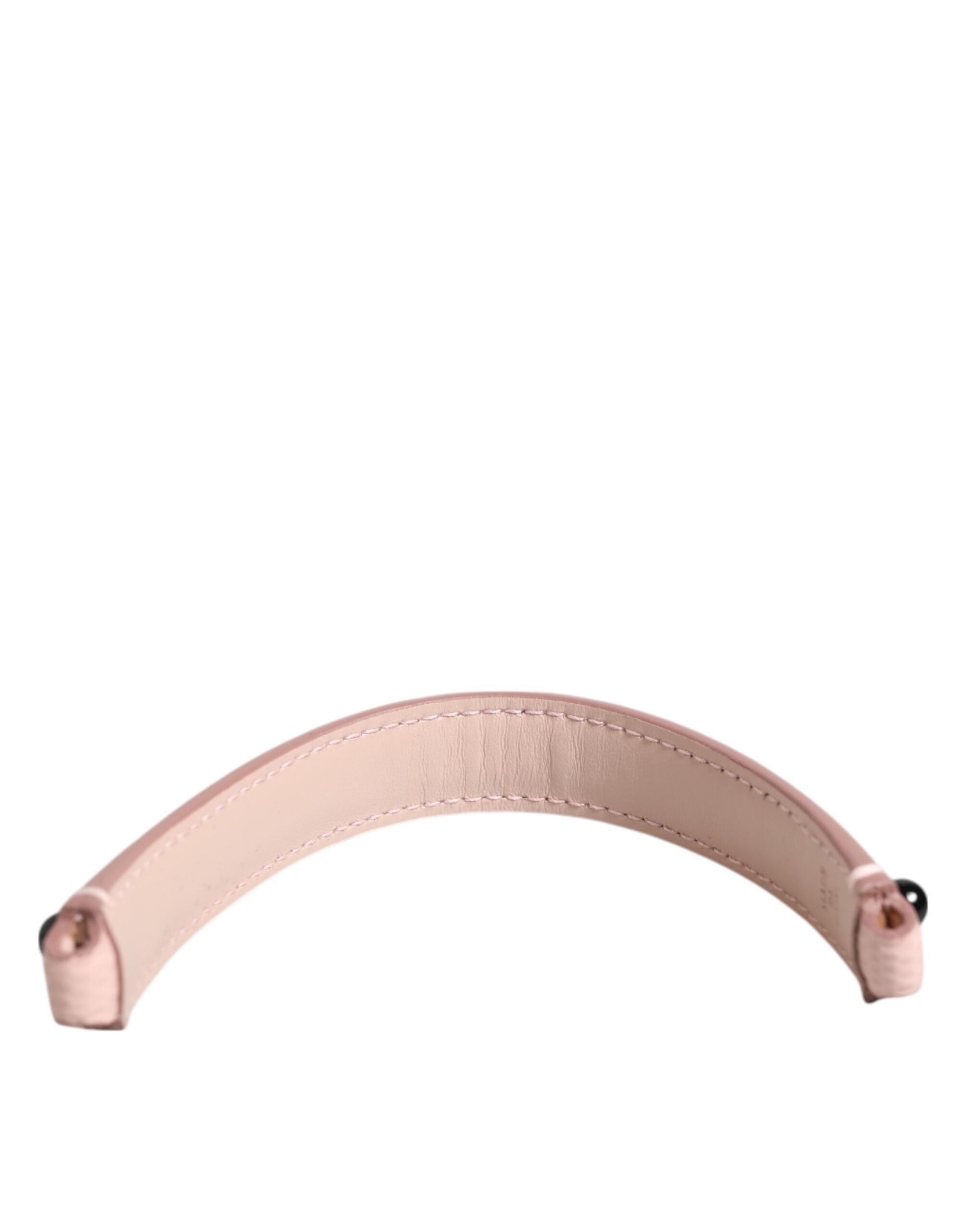 Light Pink Embellished Leather Bag Handle Shoulder Strap Powder Calf Accessory