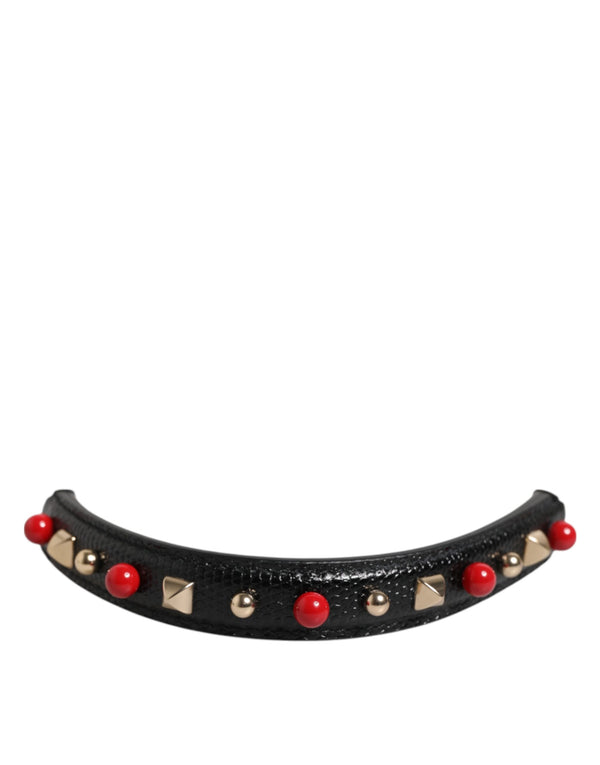 Dolce & Gabbana 100% Calf Leather shoulder strap in black