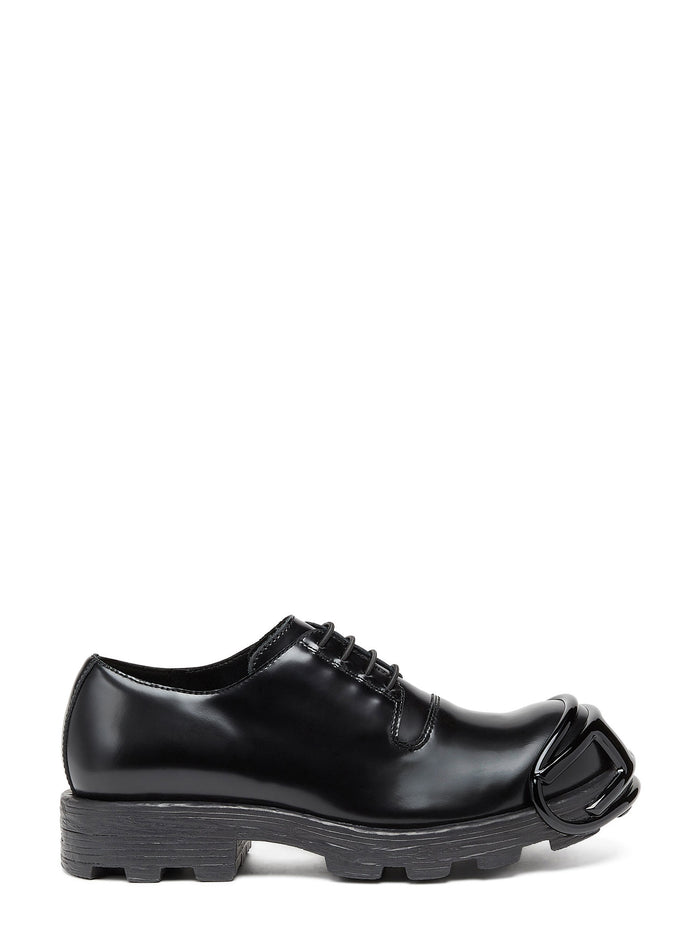 Diesel Flat Shoes Black Pelle