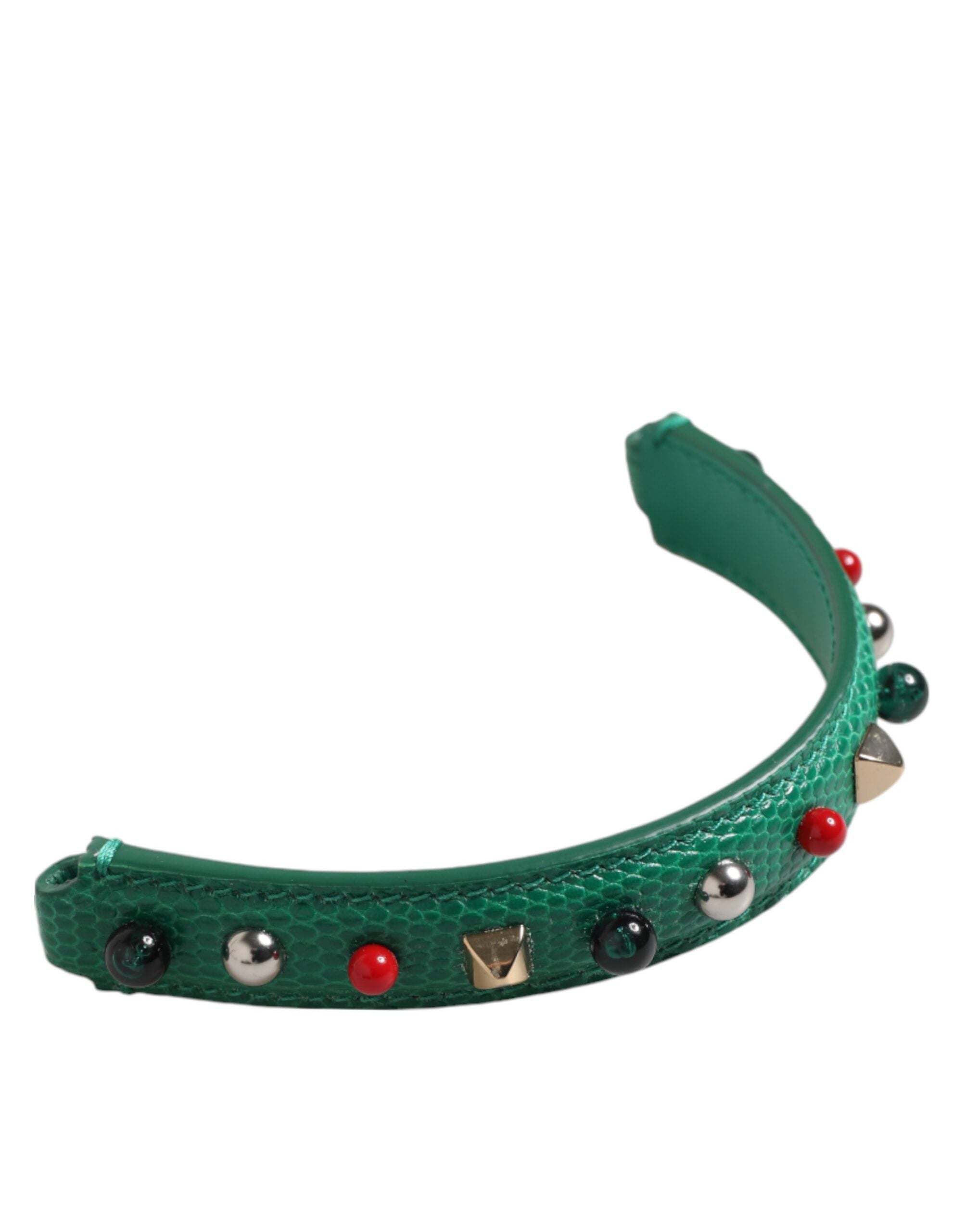 Green Embellished Leather Bag Handle Women Shoulder Strap Calf Accessory