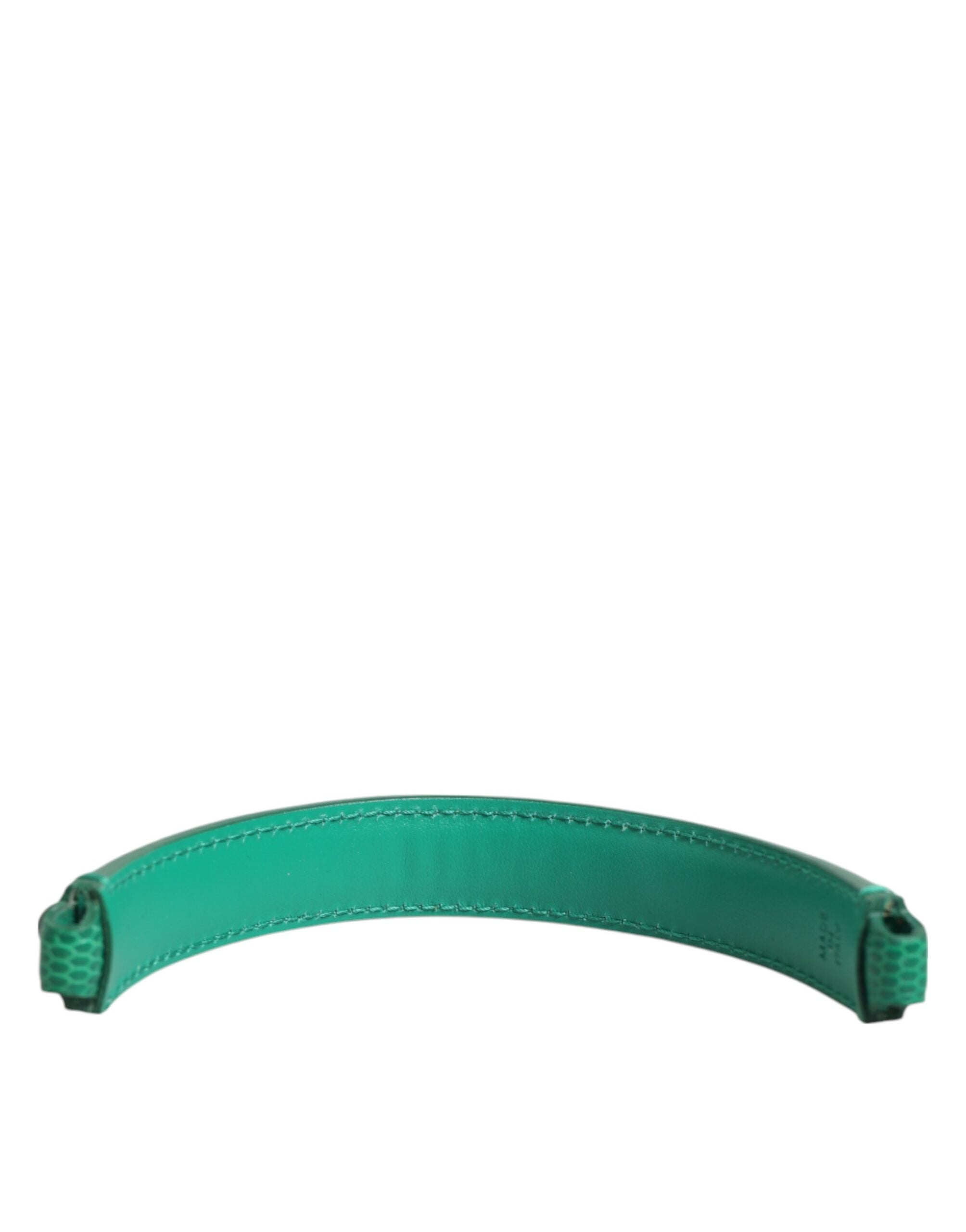 Green Embellished Leather Bag Handle Women Shoulder Strap Calf Accessory