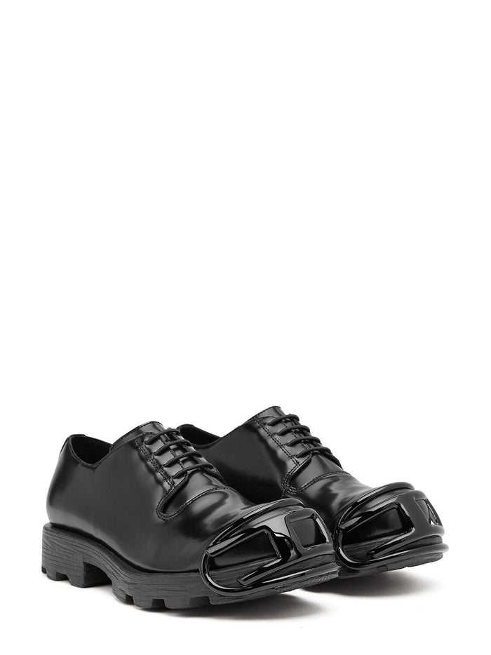 Diesel Flat Shoes Black Pelle
