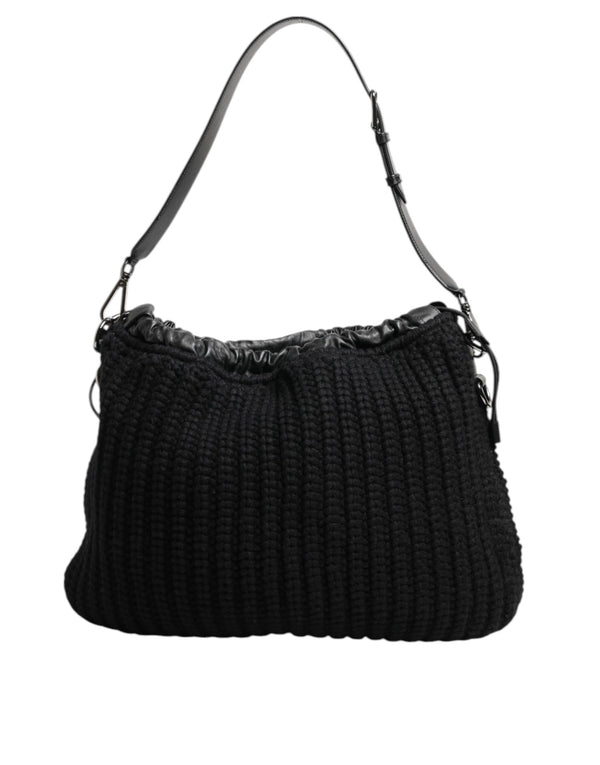 Dolce & Gabbana 70% Cashmere shoulder bag in black