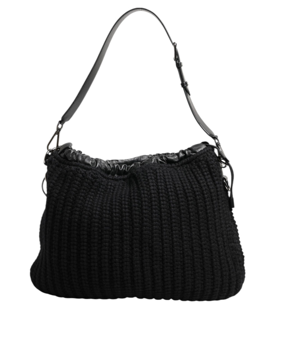 Dolce & Gabbana 70% Cashmere shoulder bag in black