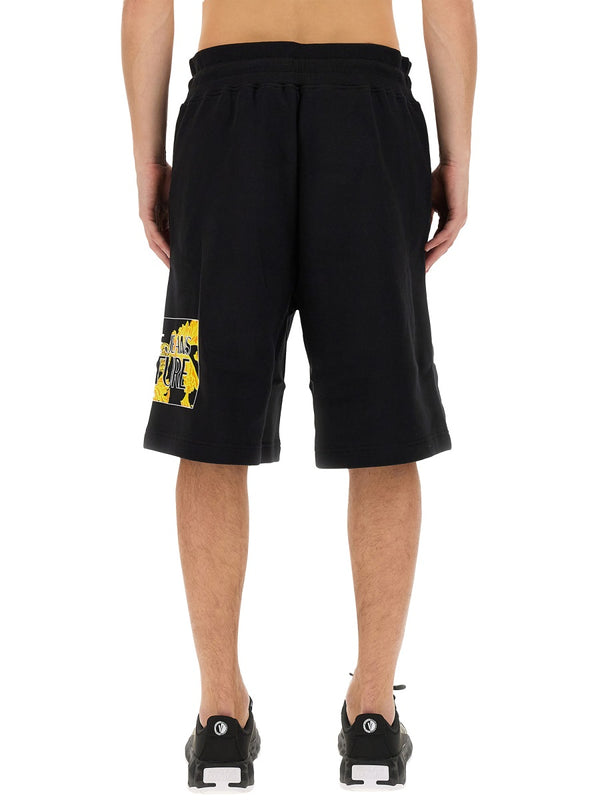 Logo Bermuda Shorts Black Cotton