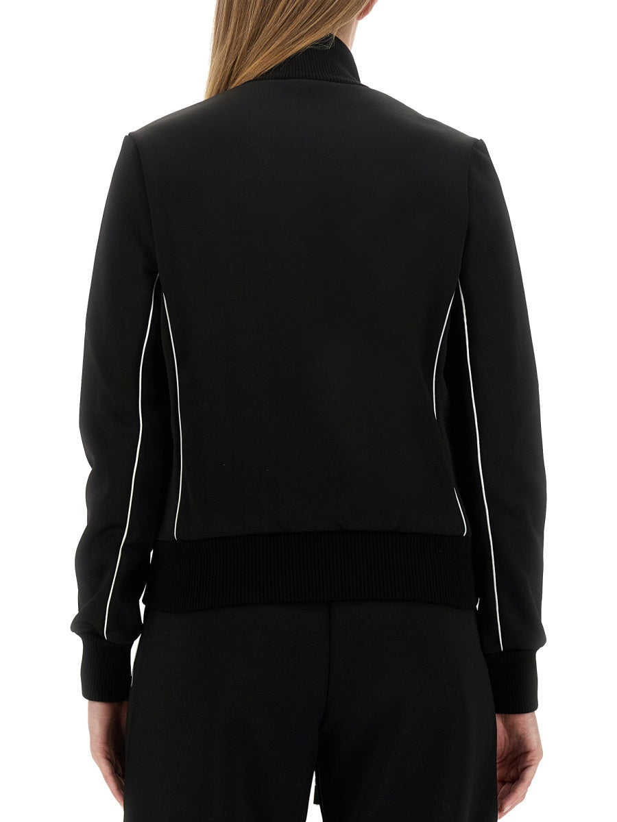 Technical Fabric Jacket Black Elastane
