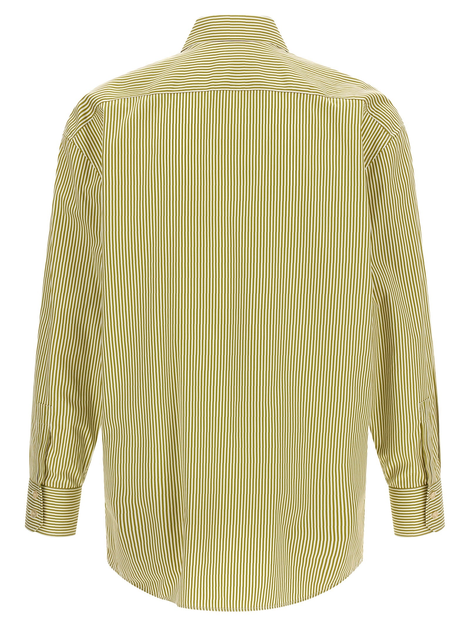 Striped shirt Green Cotton Shirt, Blouse