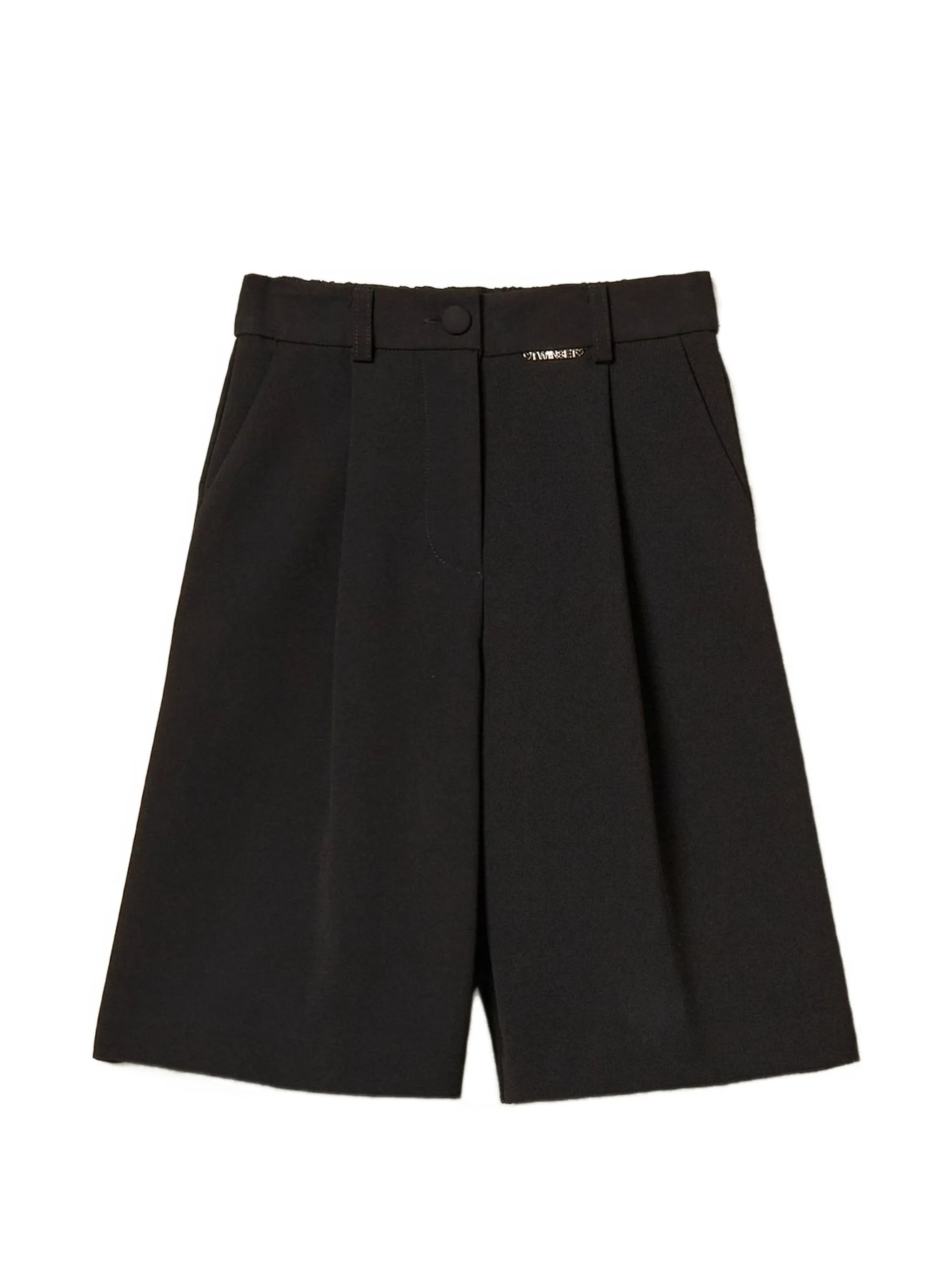 Bermuda In Crepe Black Short