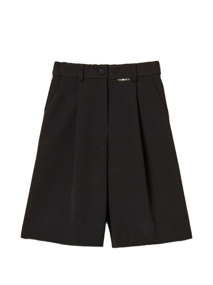 Bermuda In Crepe Black Short