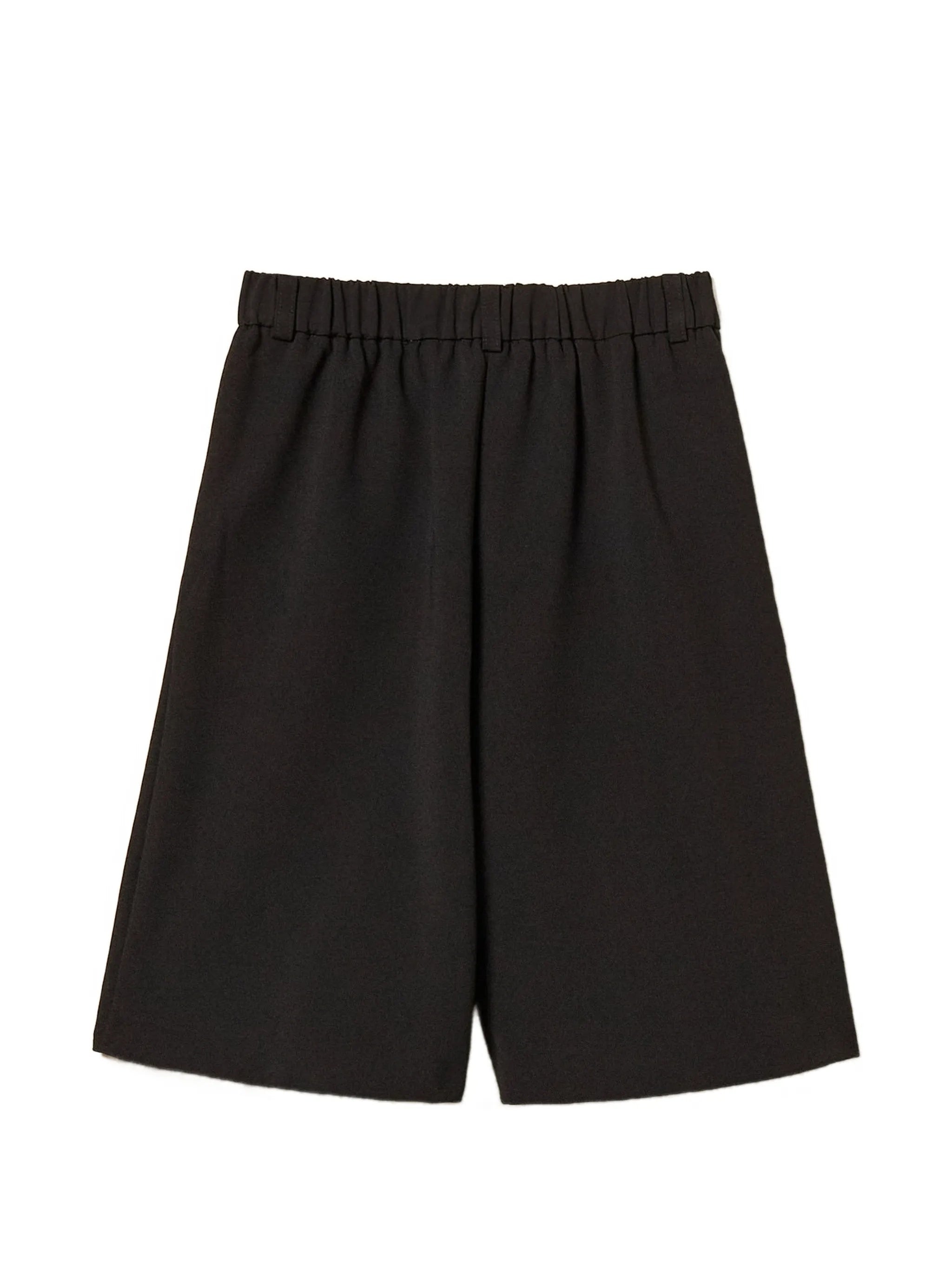 Bermuda In Crepe Black Short
