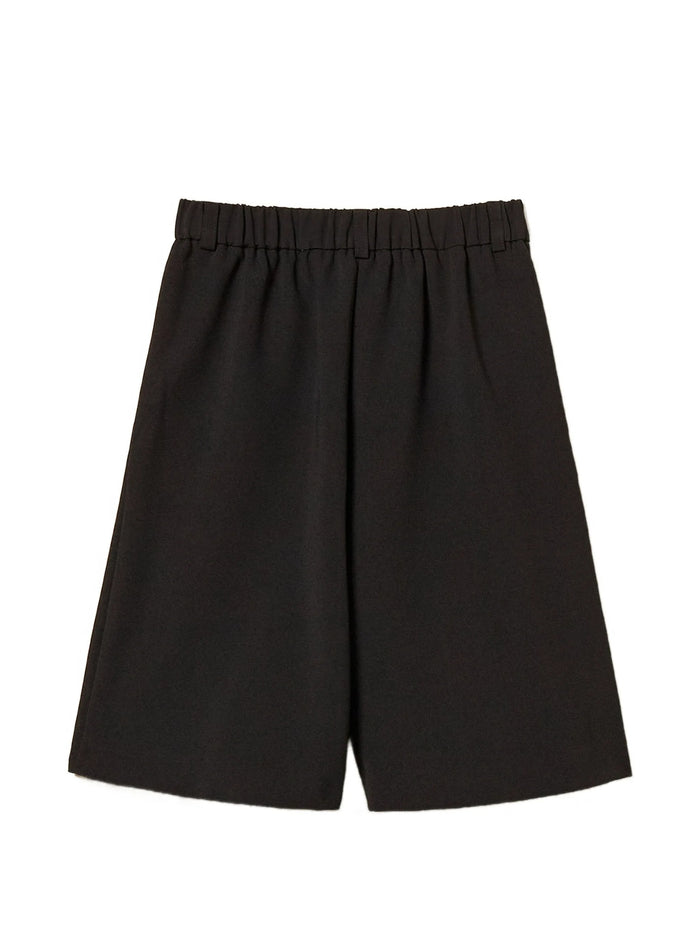 Bermuda In Crepe Black Short