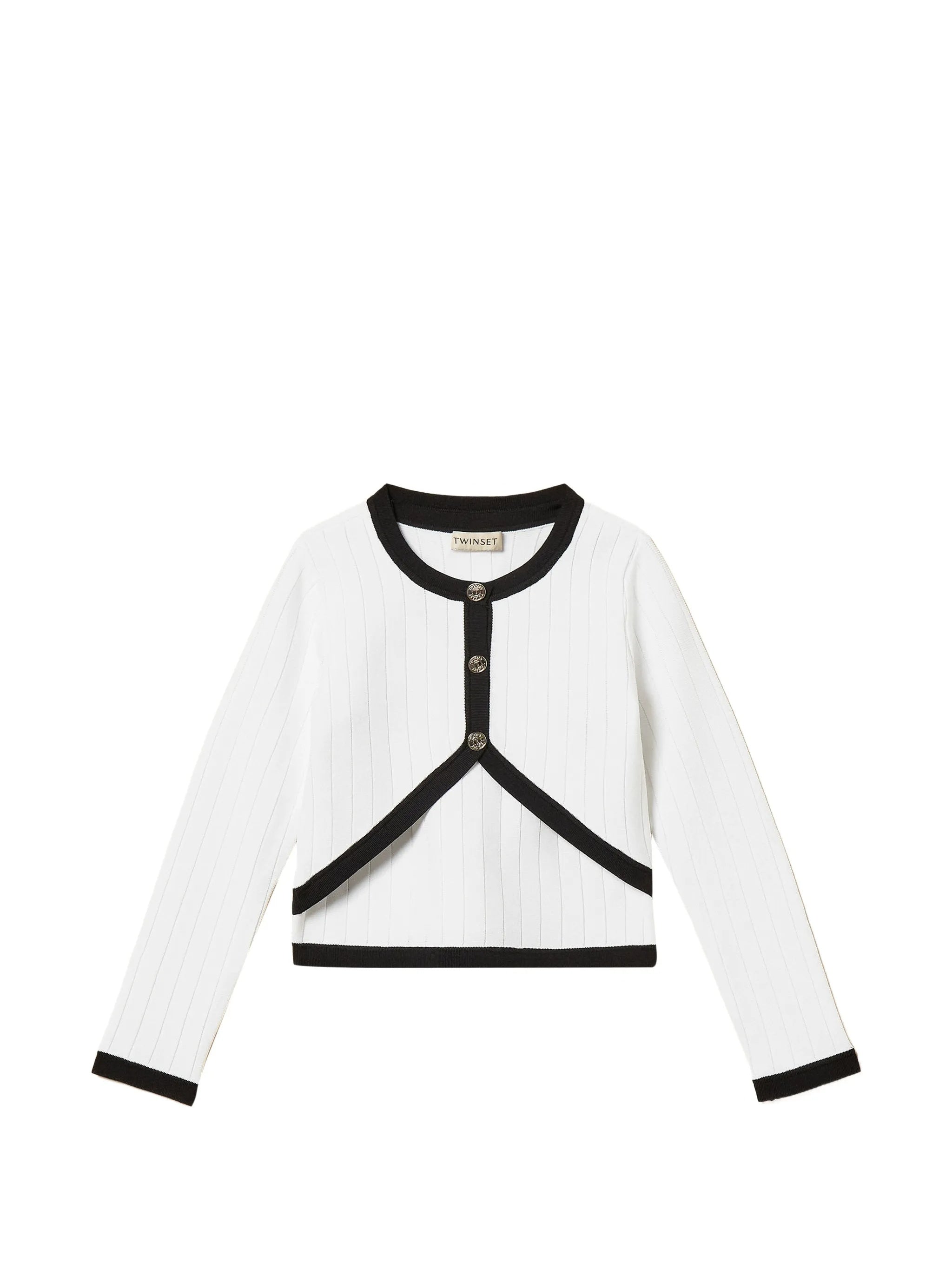 Cardigan+top White Maglia