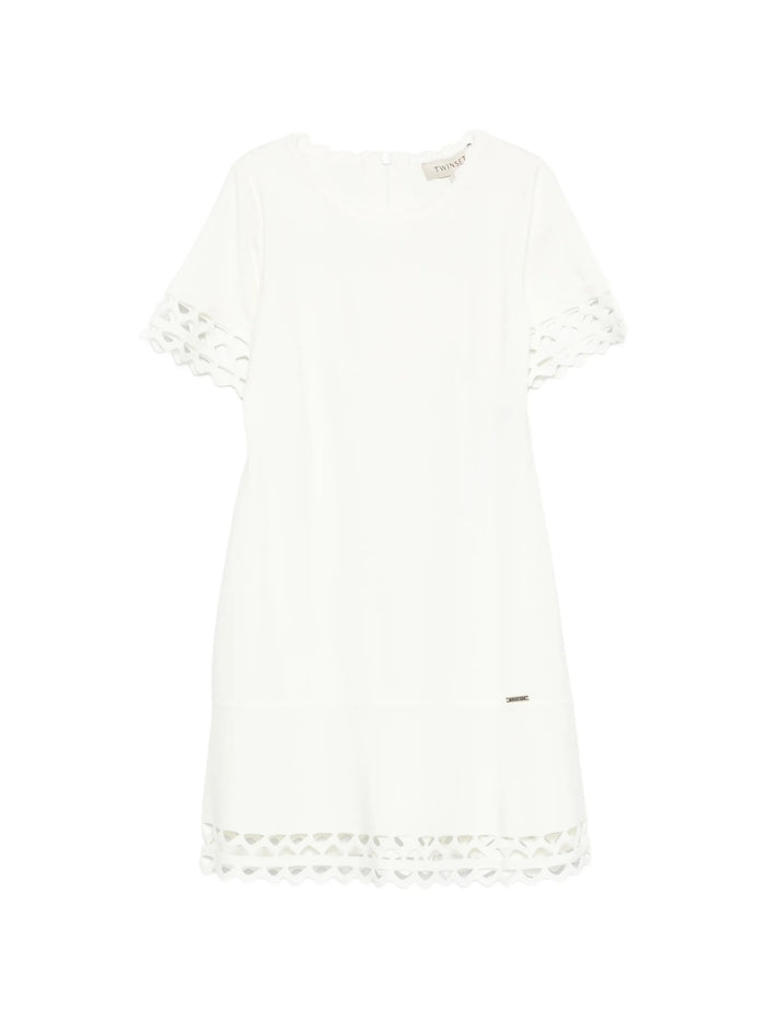 Abito Corto In Maglia White