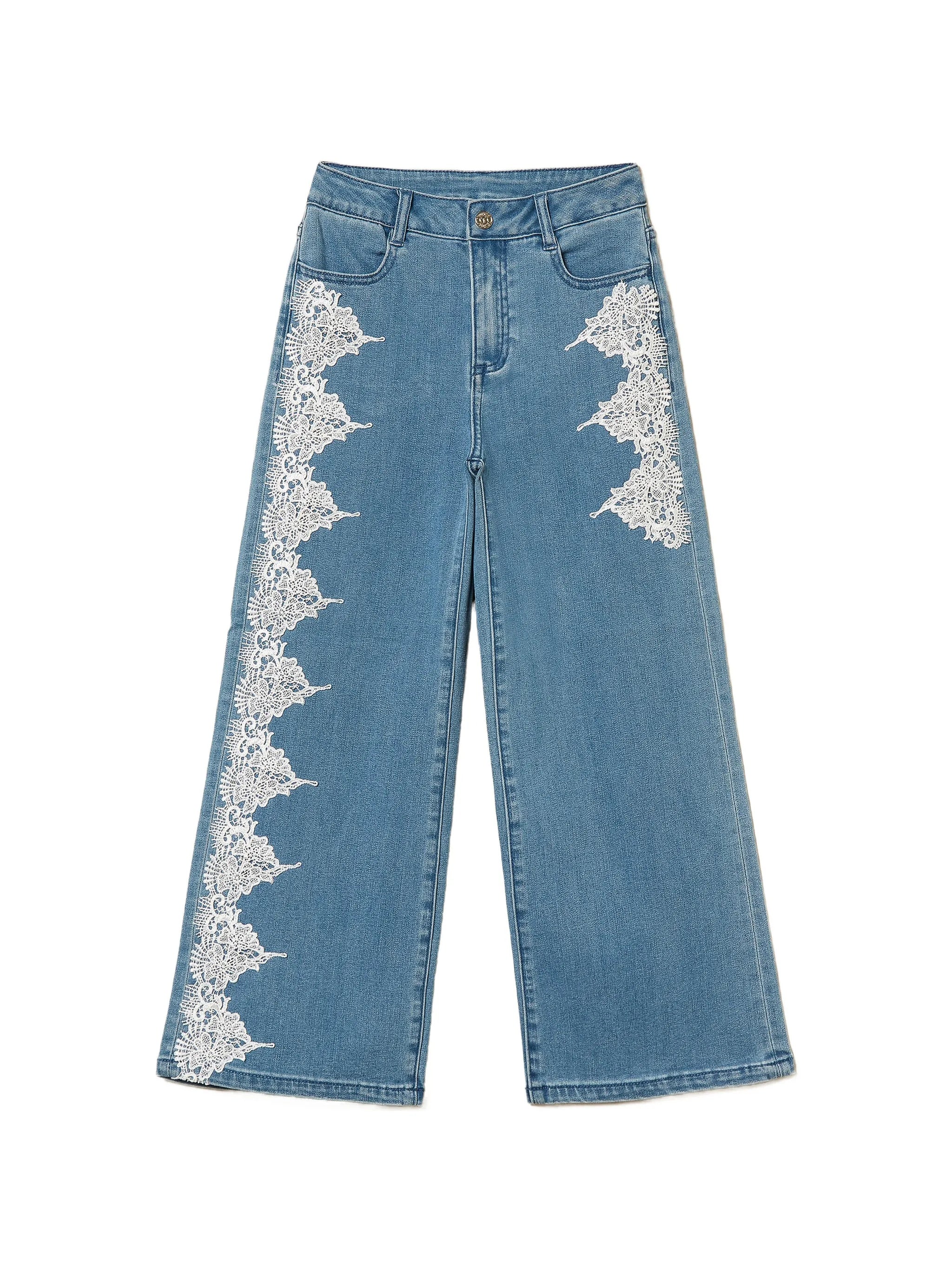 Wide Leg Denim Blue Jean